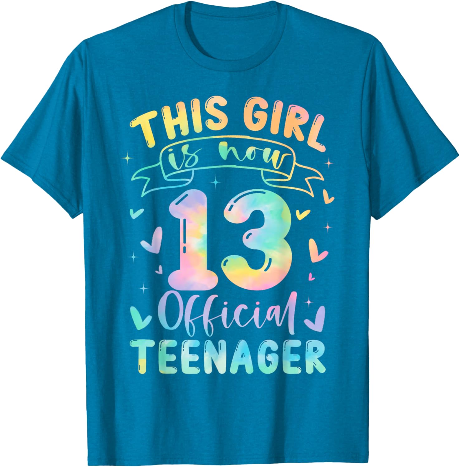 Cute 13th Birthday T-Shirt for Girls Official Teenager Celebration Gift - 17