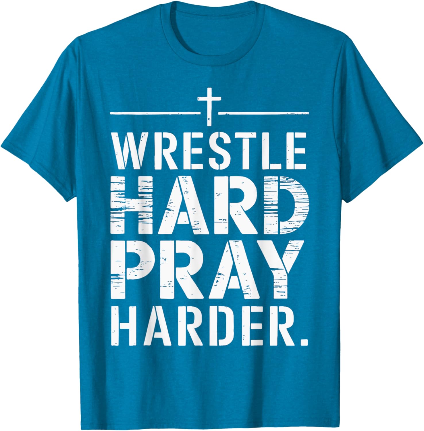 Wrestle Hard Pray Harder T-Shirt for Athletes and Faithful Fans - 3