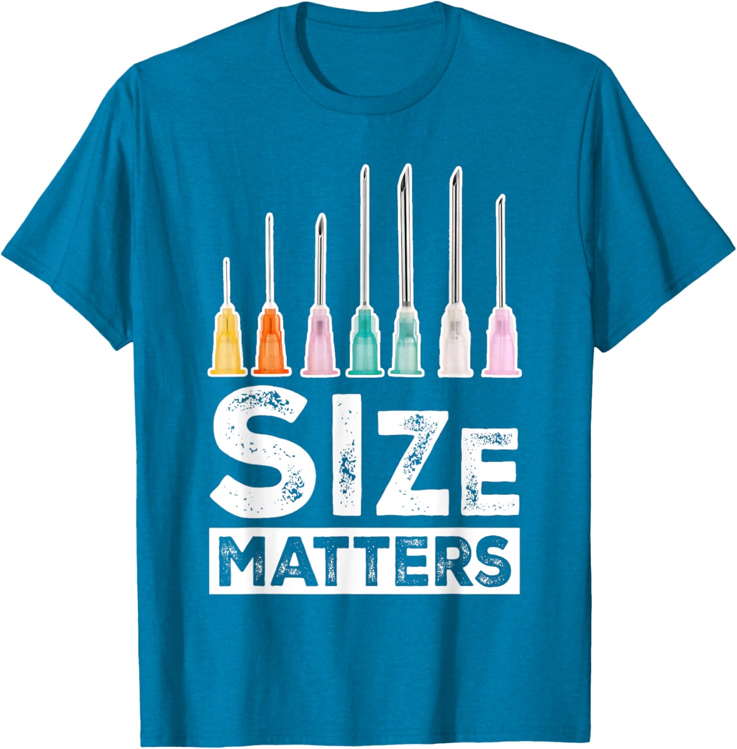 Size Matters Nurse Hypodermic Needle T-Shirt Fun Medical Apparel - 18