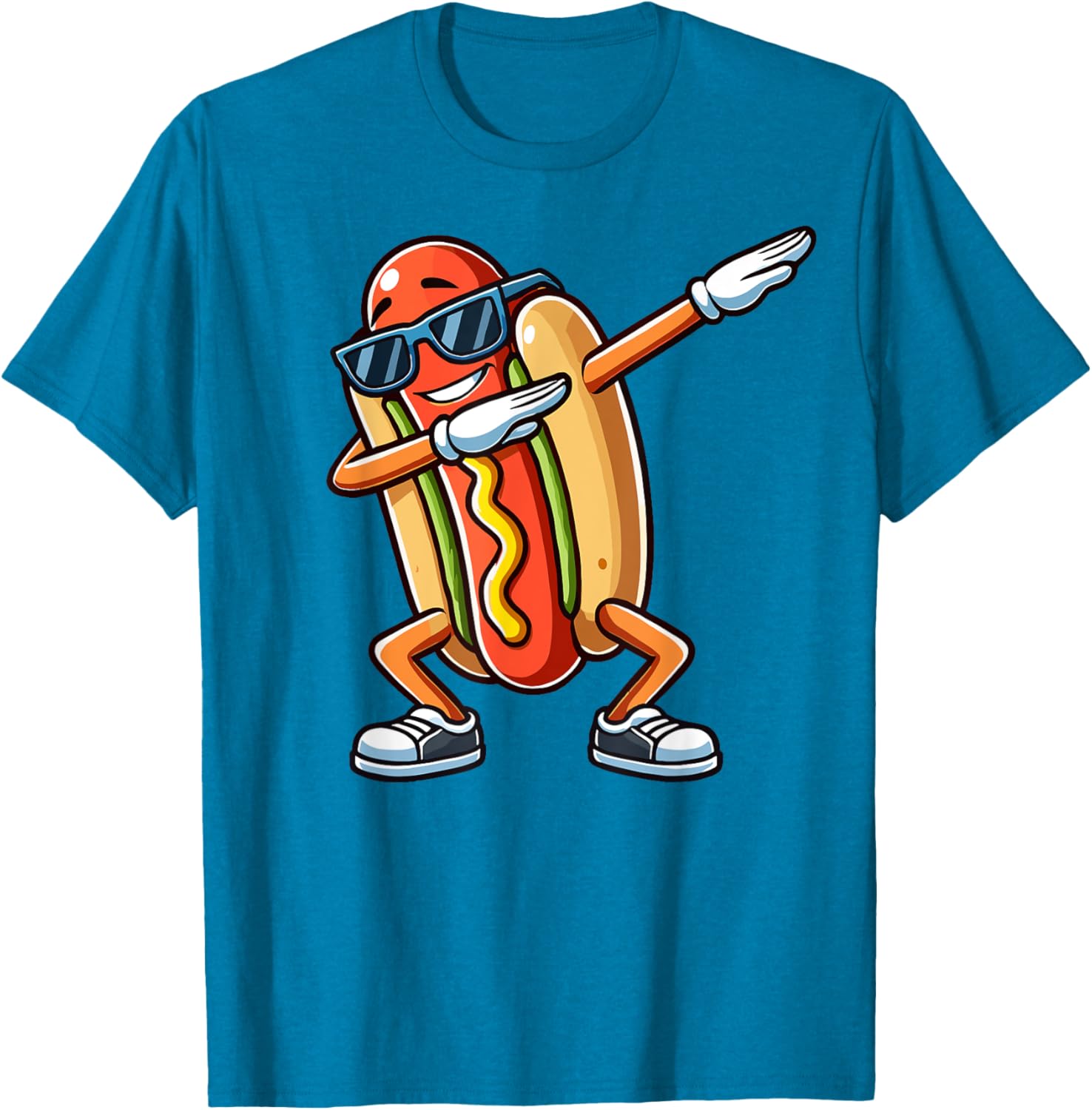 Funny Dabbing Hotdog Sunglasses Kids T-Shirt for Dog and Hotdog Lovers - 8