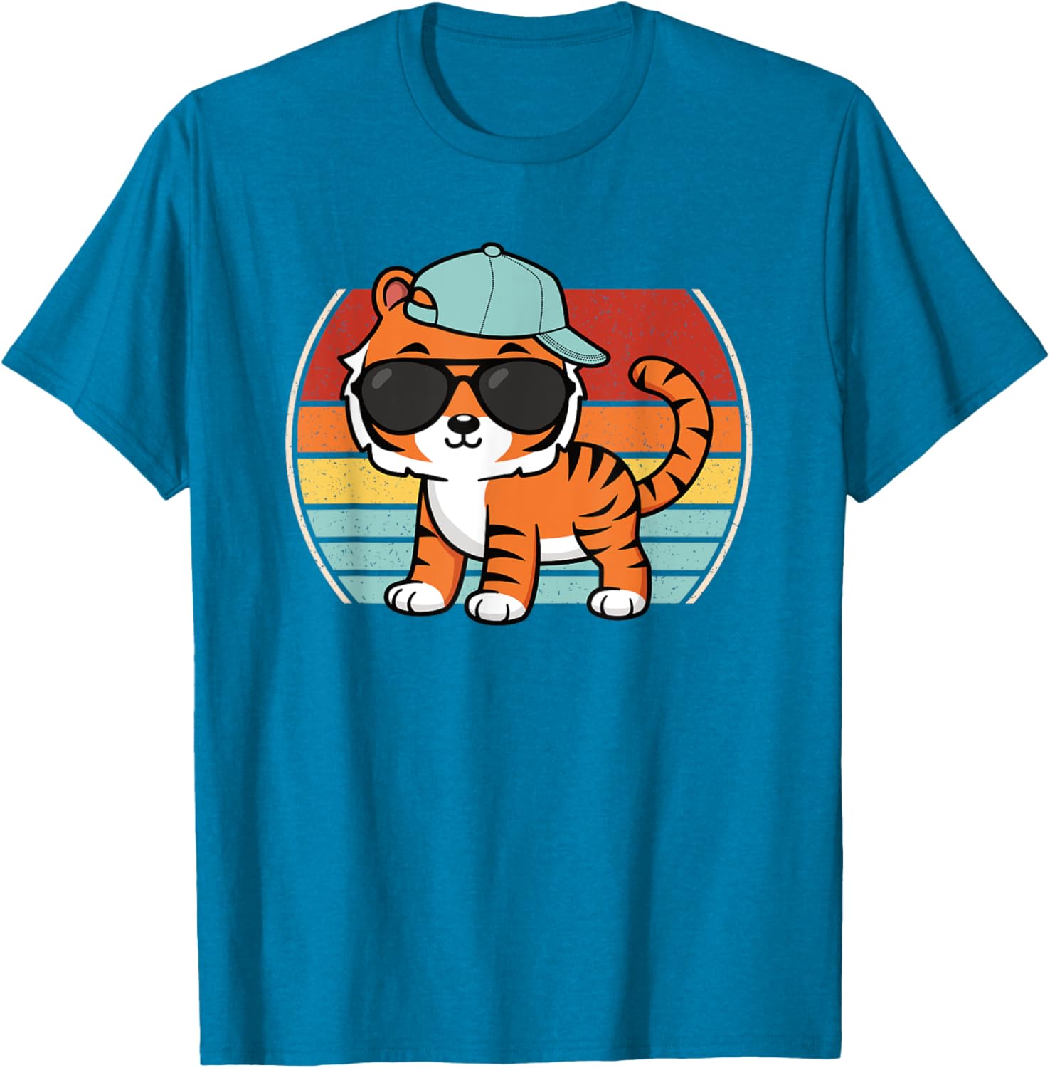 Cool Retro Tiger Graphic T-Shirt for Men, Women, and Kids - Animal Lover Tee - 1