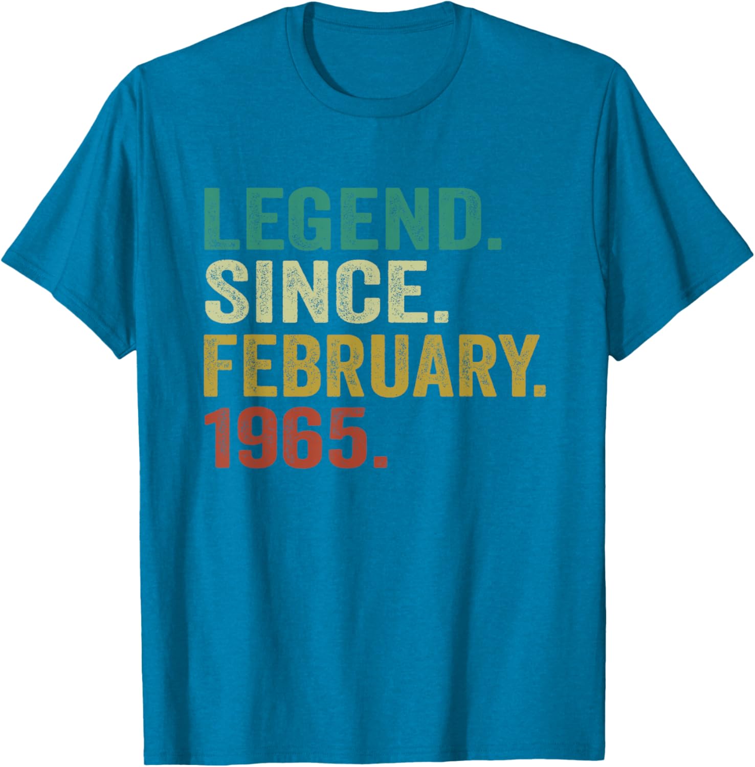 60th Birthday T-Shirt for Men and Women - Legend Since February 1965 - 22