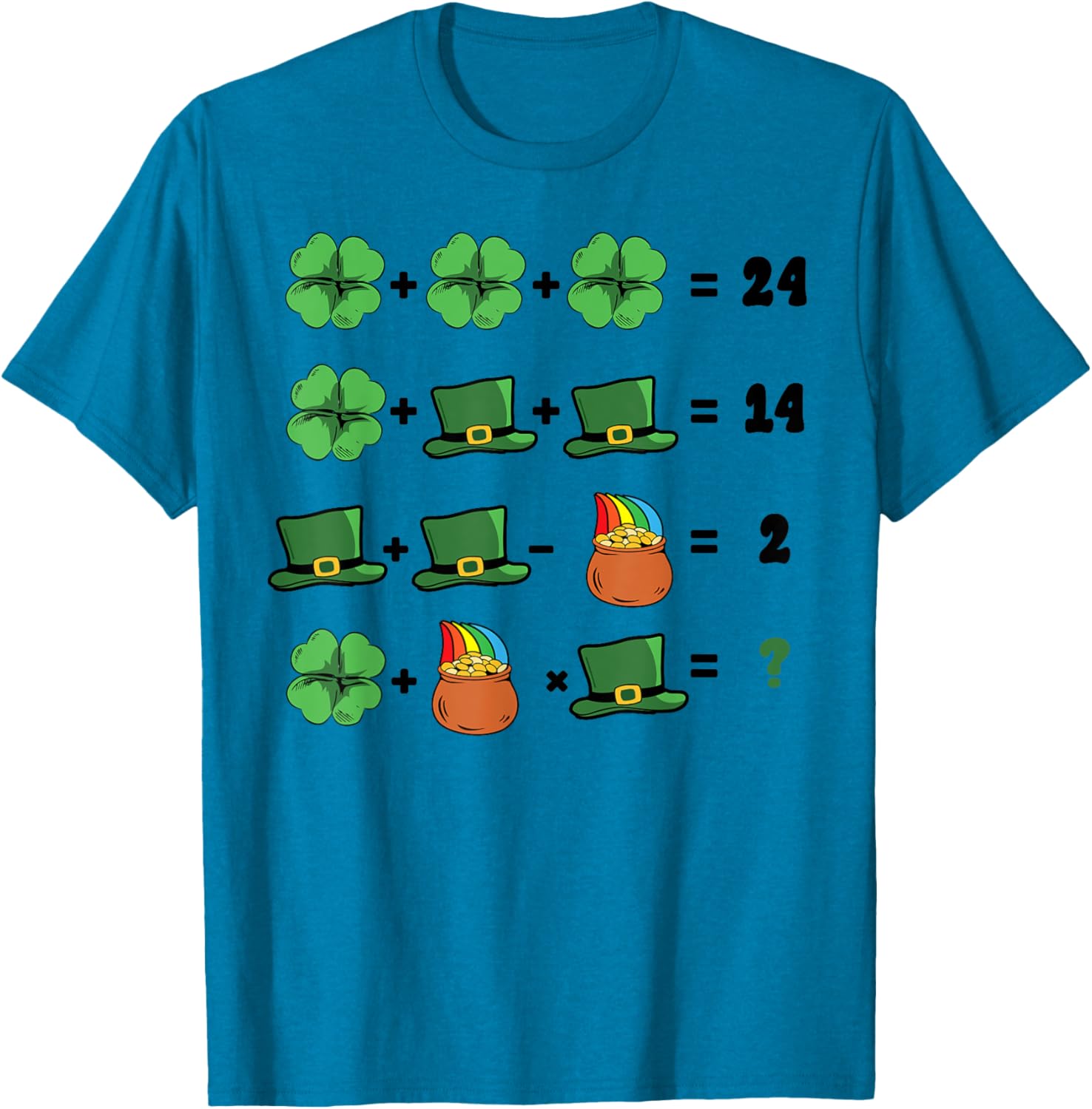 Funny St Patricks Day Shamrock Math Teacher T-Shirt for Irish Celebrations - 9