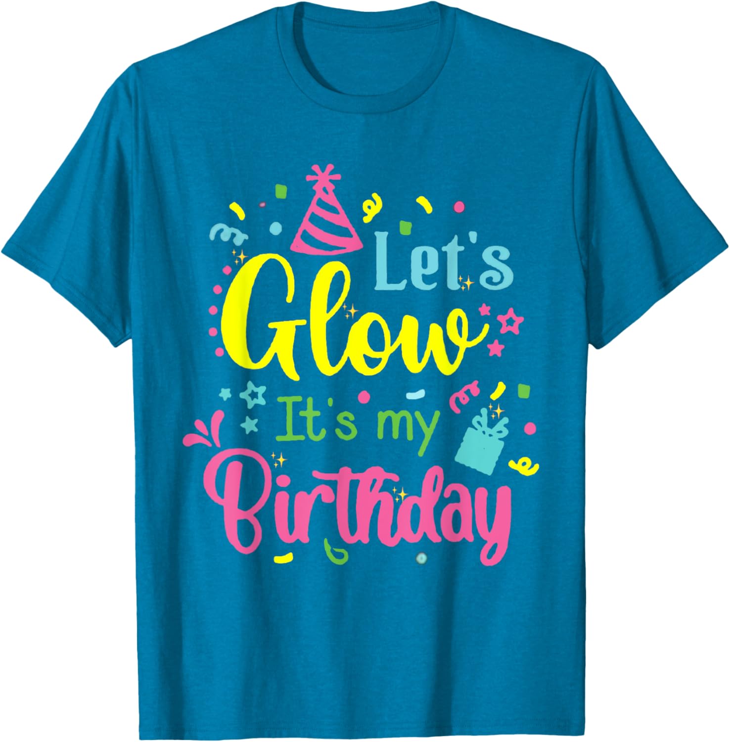 Glow in the Dark 80s Birthday Party Team T-Shirt for Fun Celebrations - 8