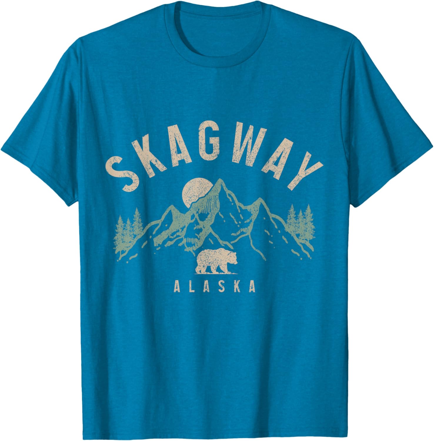 Skagway Alaska Vintage Grizzly Bear T-Shirt for Nature Lovers - 15
