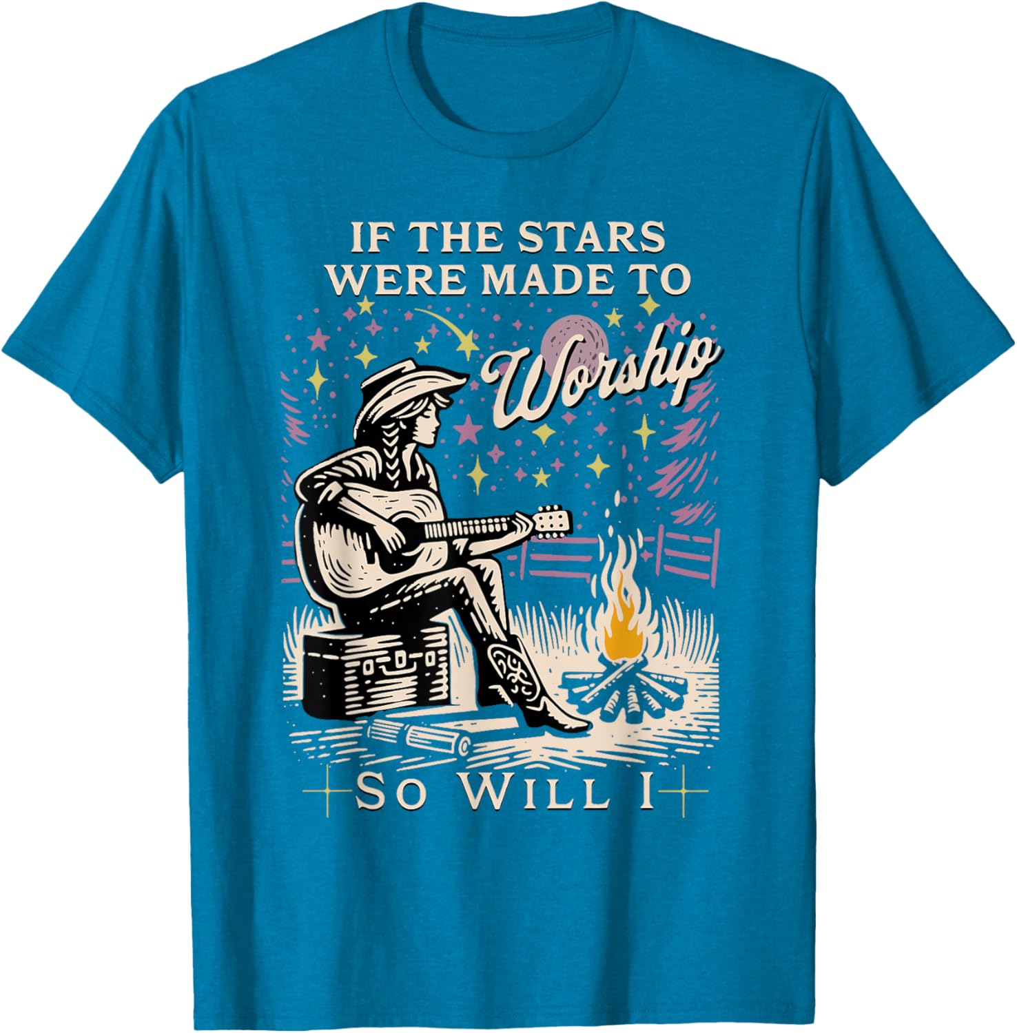 If The Stars Were Made To Worship So Will I T-Shirt for Believers - 3