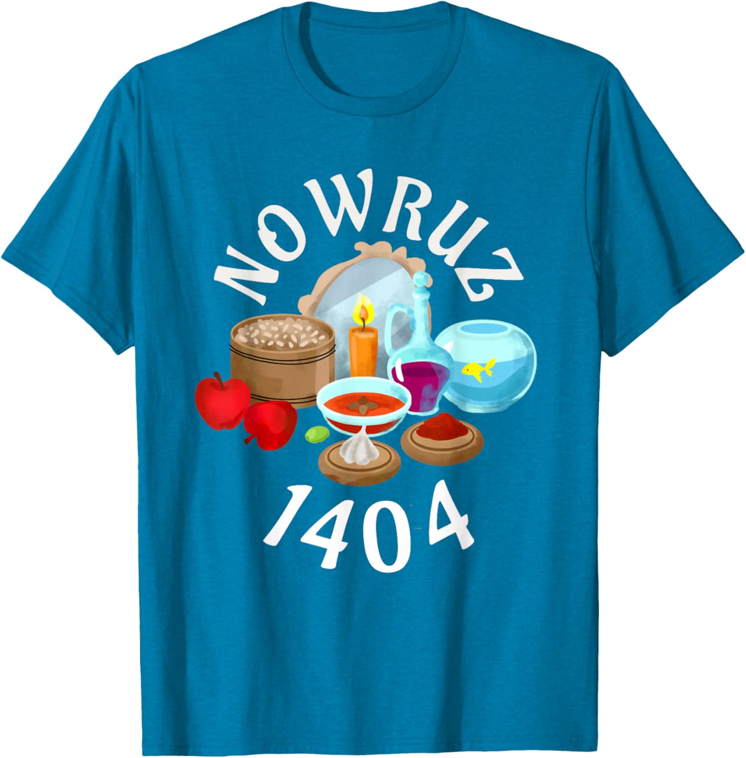 Myoan Unisex Persian Nowruz 1404 T-Shirt Celebrating Haft Sin Culture - 4