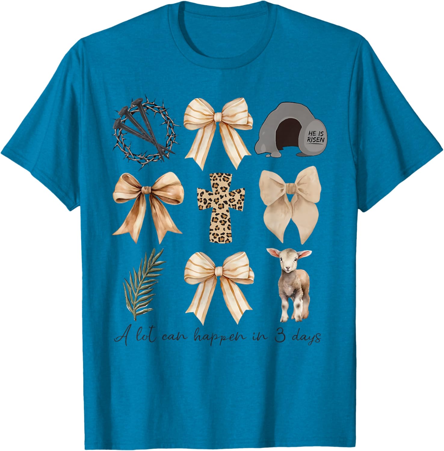 Coquette Bow Christian Easter T-Shirt – A Lot Can Happen in Three Days - 10