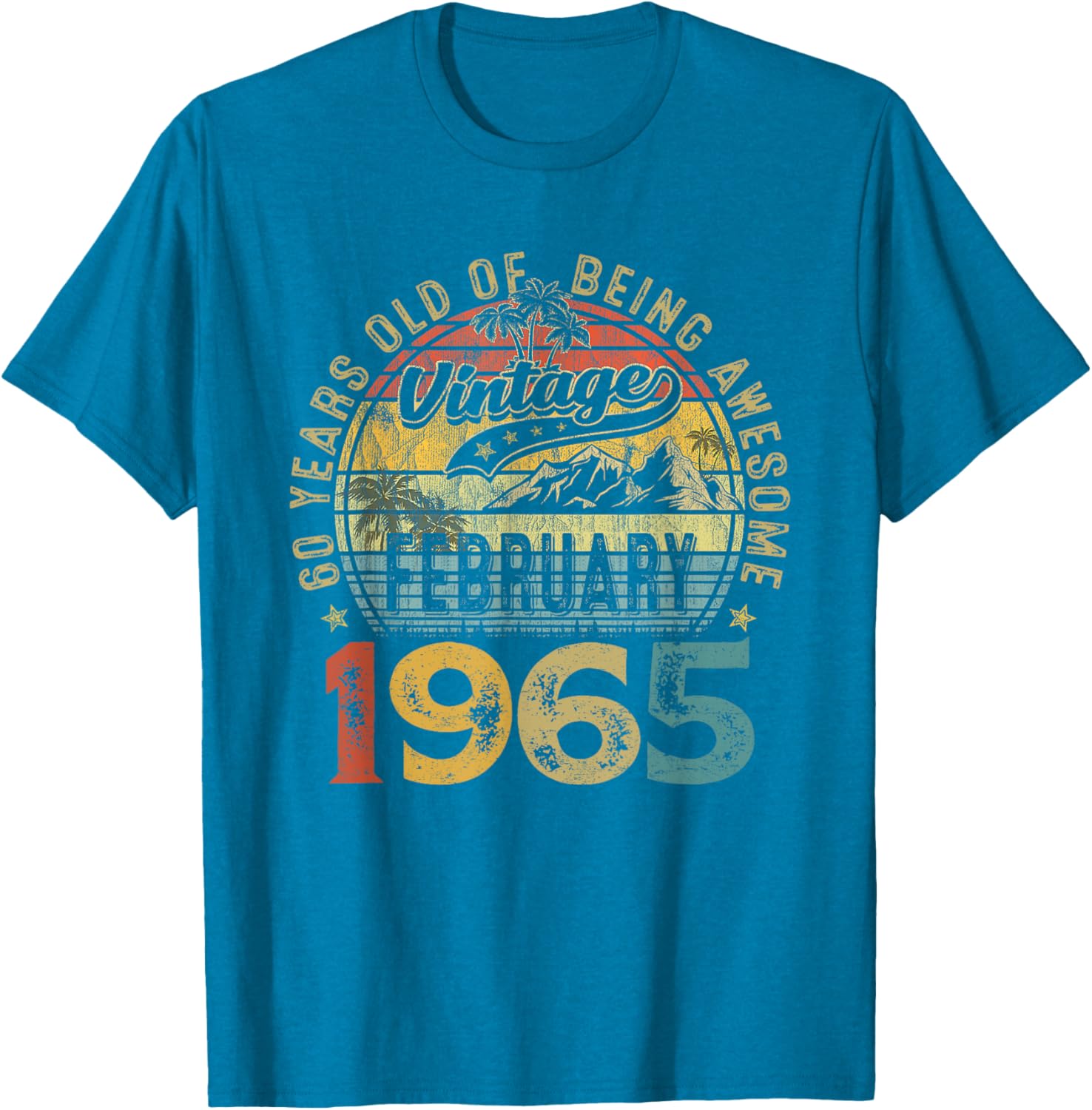 Vintage Retro 60th Birthday T-Shirt for February 1965 Celebration - 1