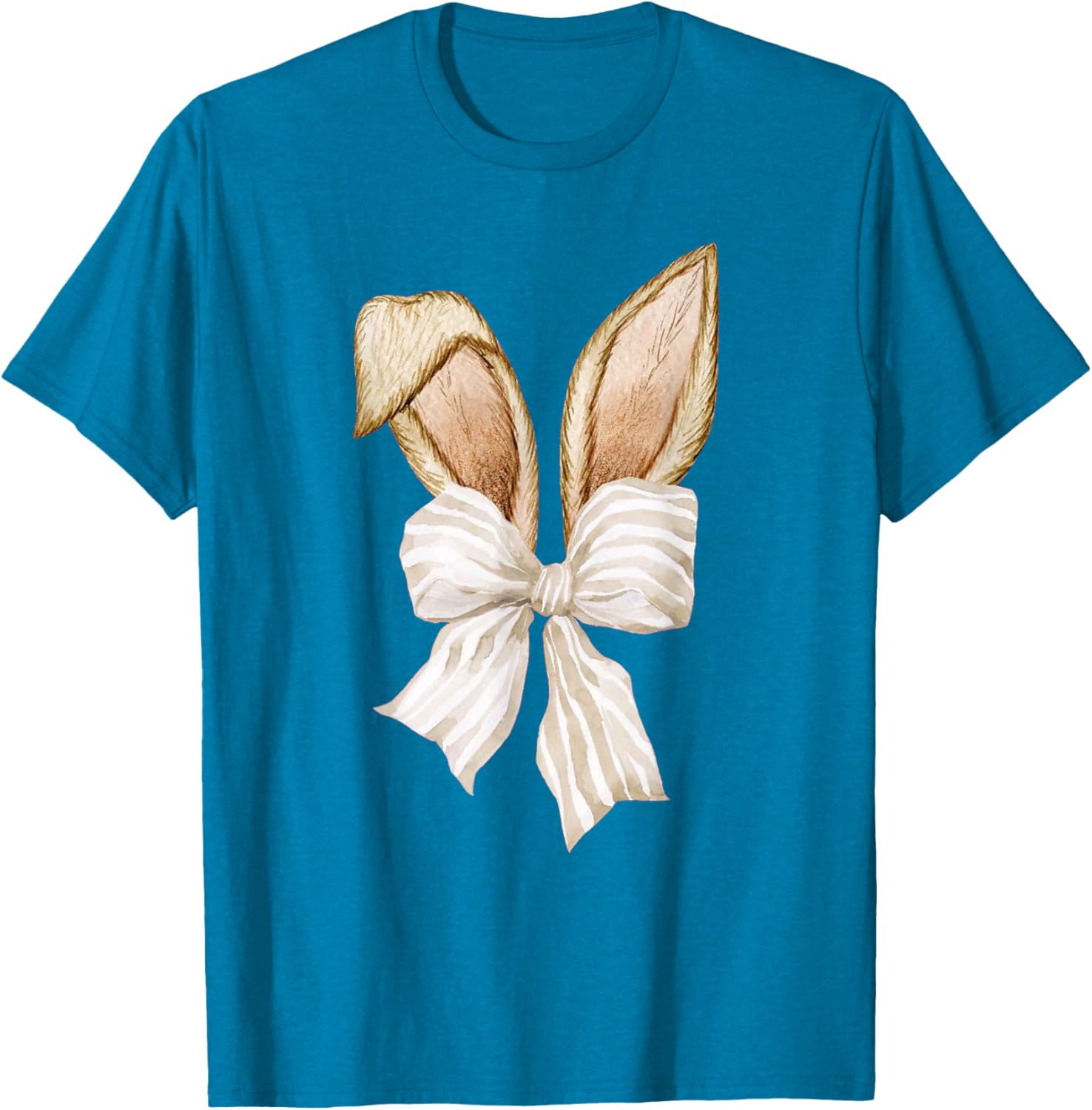 Coquette Bow Bunny Ears Rabbit Retro Easter Day T-Shirt for Kids - 10