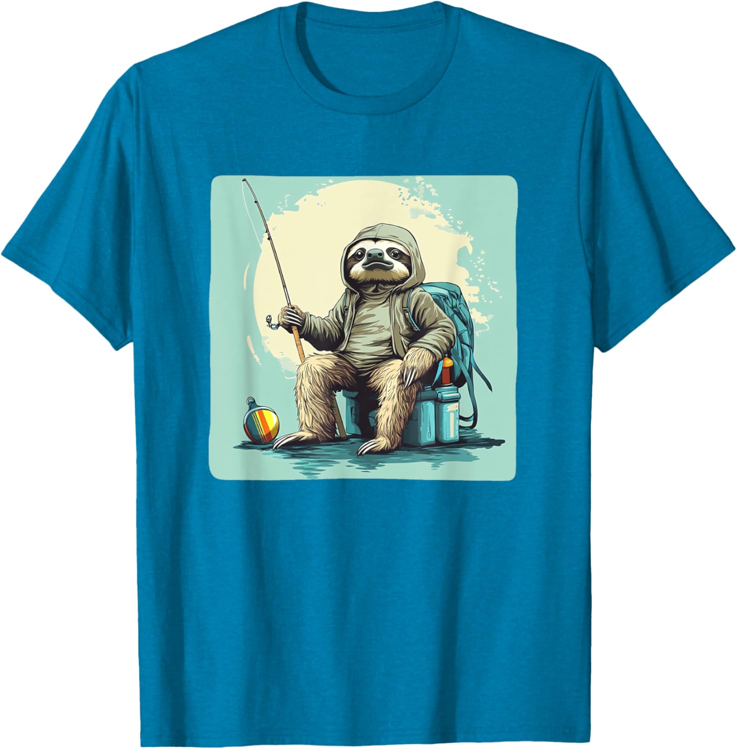 Fishing Sloth T-Shirt - Slow and Steady Wins the Catch Apparel - 2