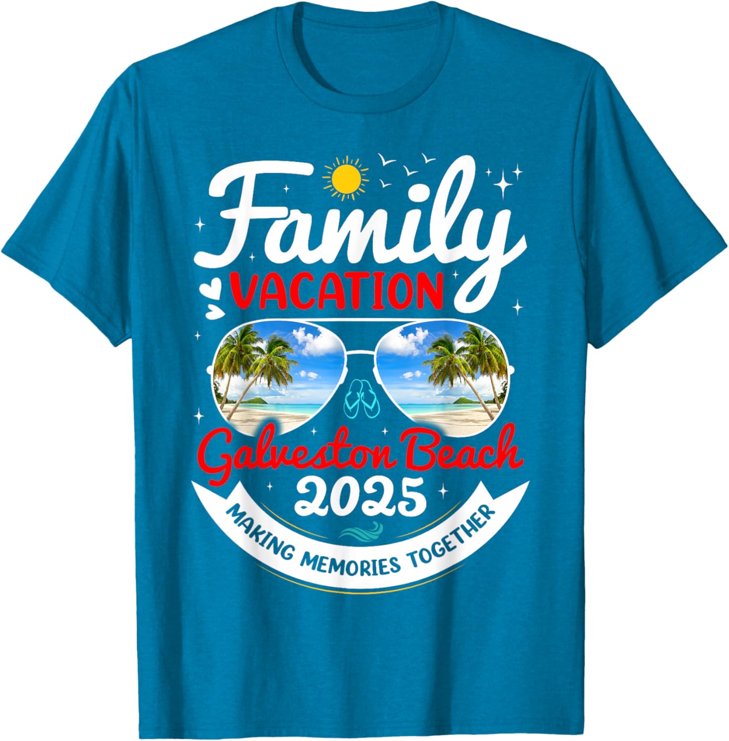 Galveston Beach Family Vacation 2025 Group T-Shirt for Fun Memories - 17