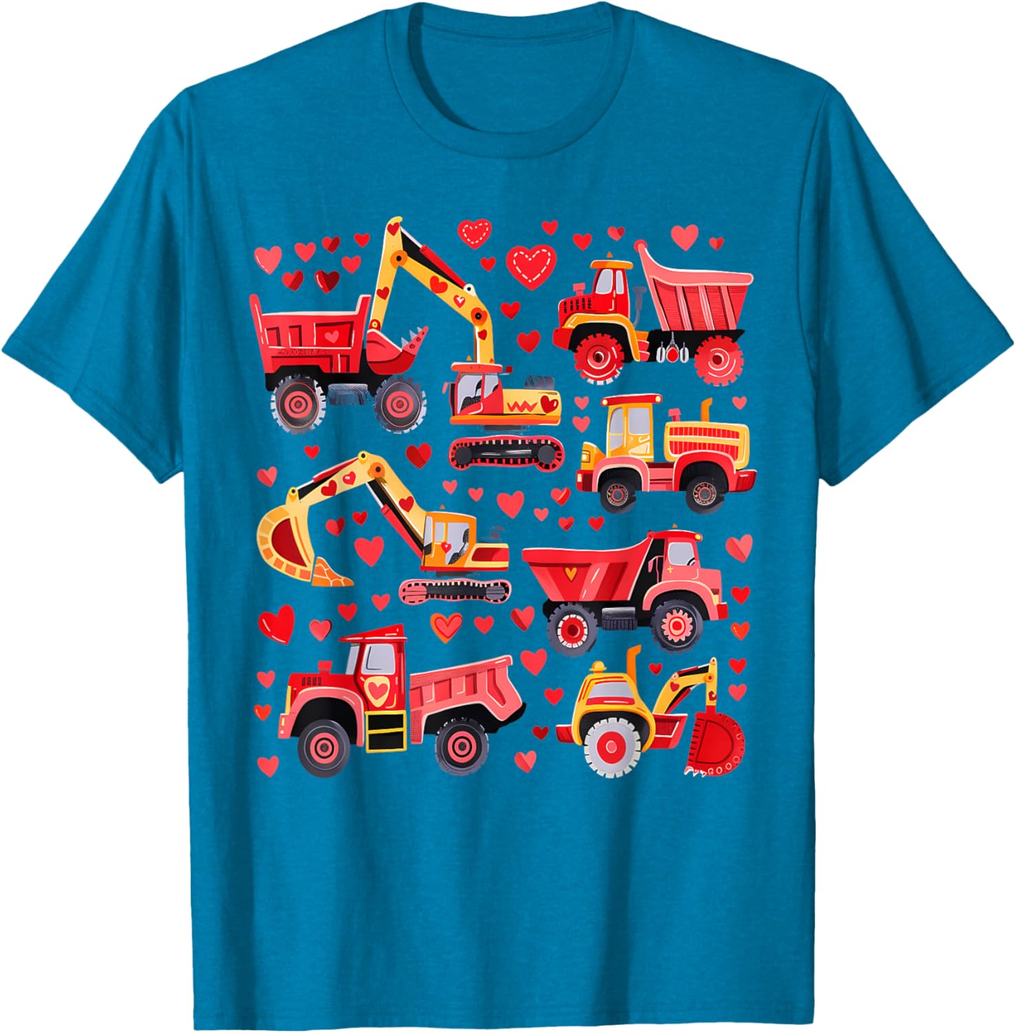 Loads of Love Construction Trucks Valentine's Day T-Shirt for Toddler Boys - 25