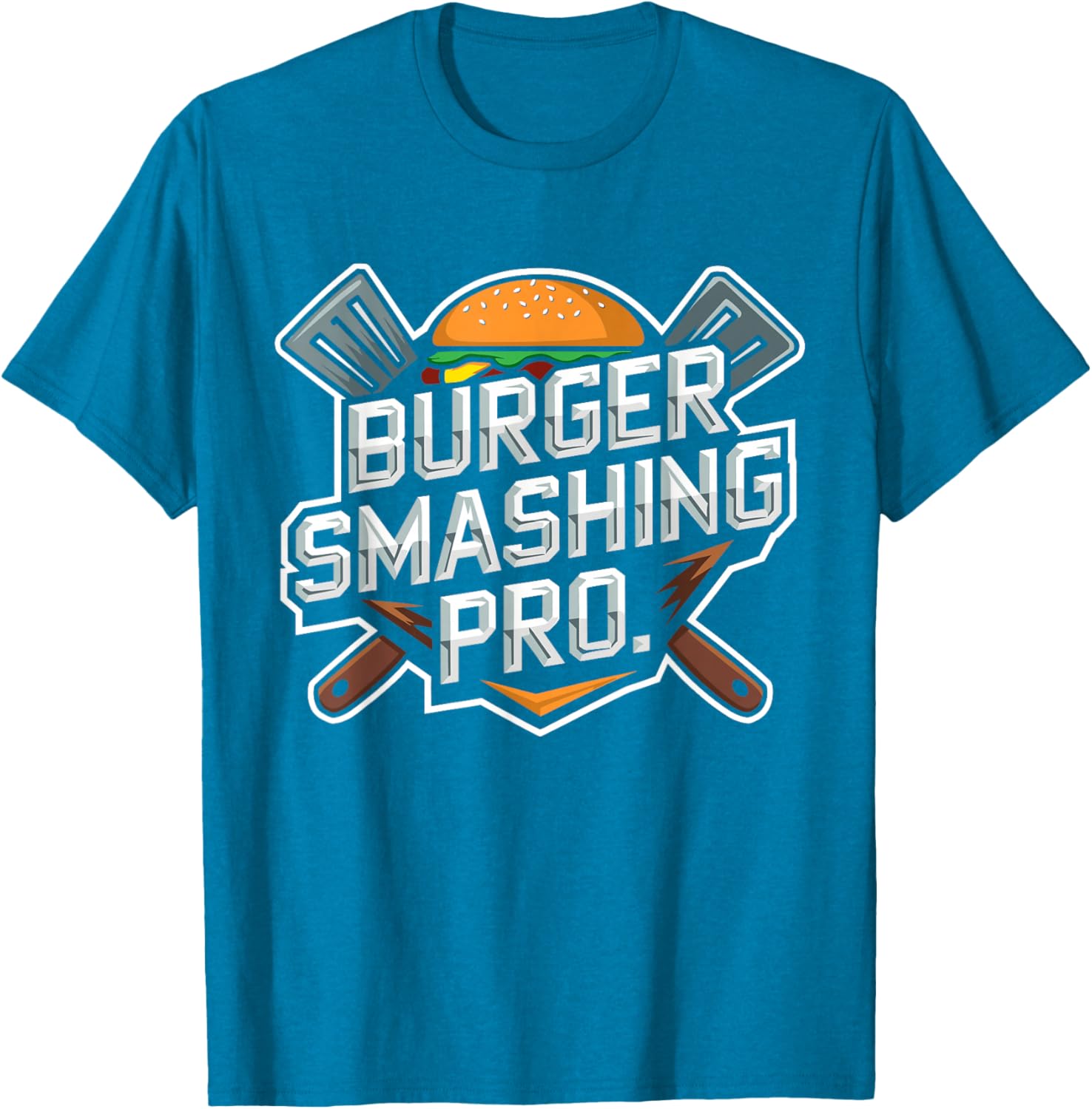 Smash Burger Lover Grilled Cheeseburger Flat Top T-Shirt for Foodies - 21