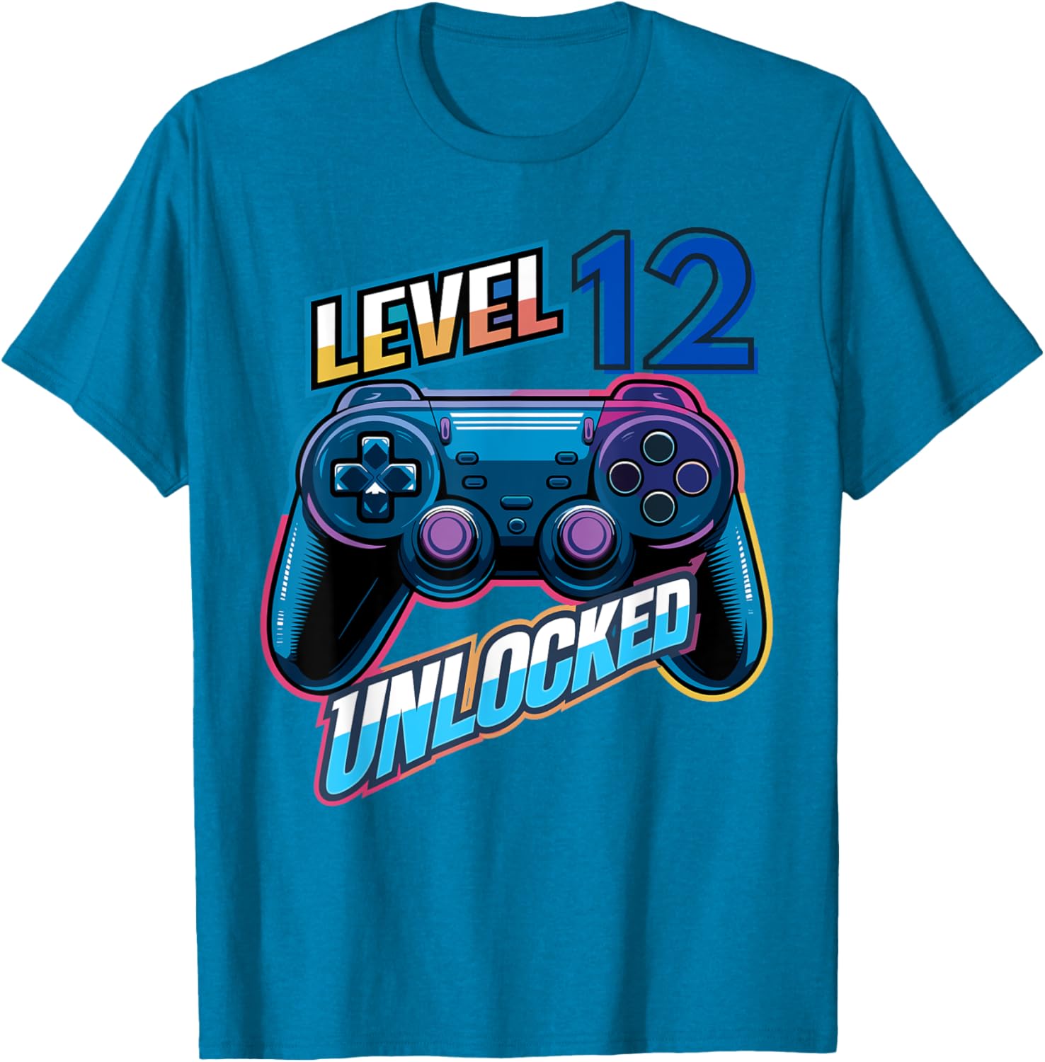 Funny Level 12 Unlocked Gamer T-Shirt for Kids 12th Birthday Gift - 3