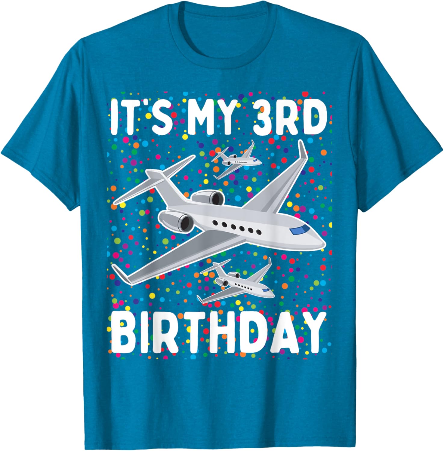 It's My 3rd Birthday Airplane T-Shirt for Boys and Girls - Fun Party Wear - 5