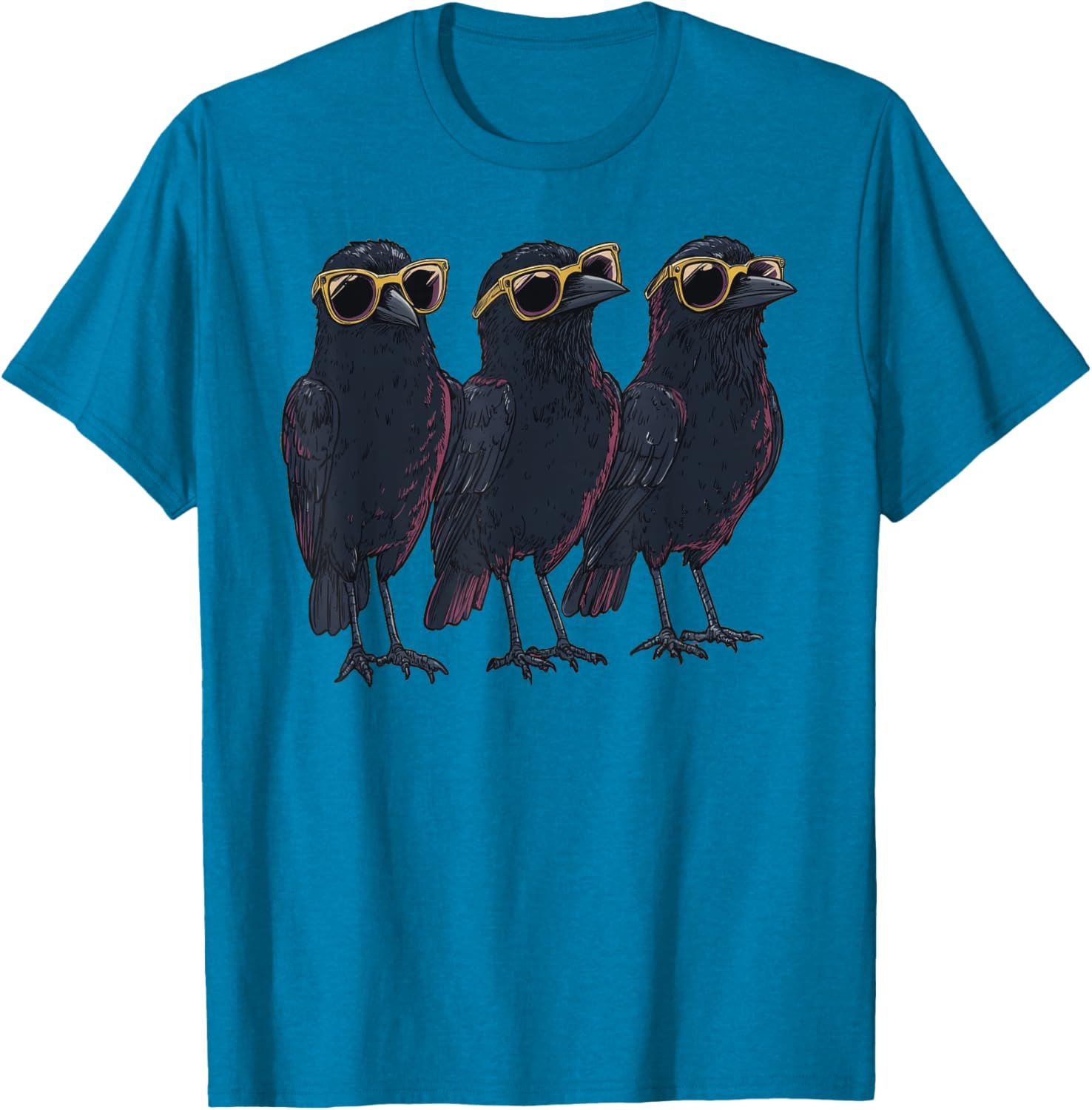 Cool Crow Raven T-Shirt with Sunglasses for Bird Lovers and Trendsetters - 13