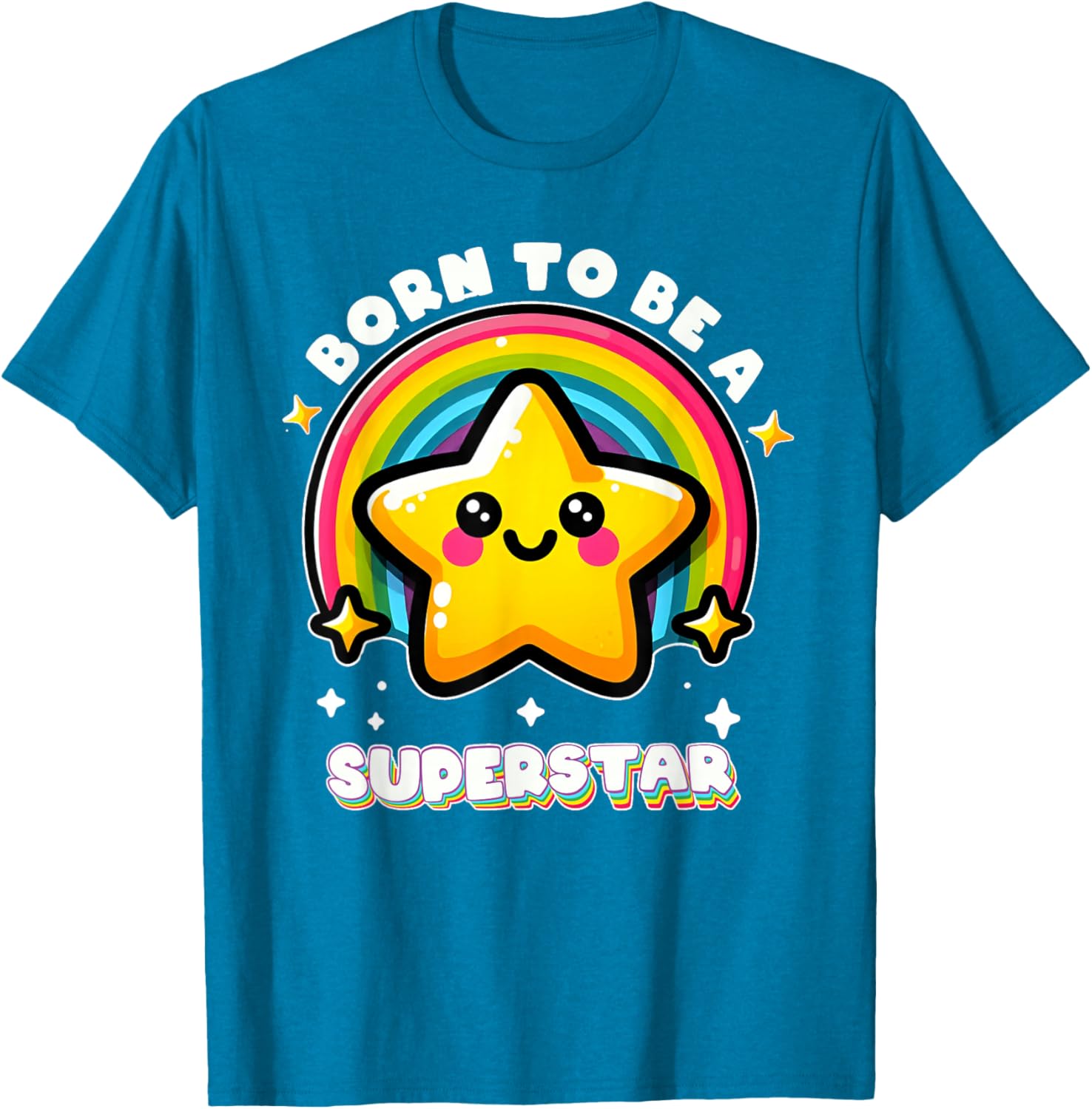 Funny Rainbow Kawaii Star Kids T-Shirt I'm Going To Be A Superstar - 16