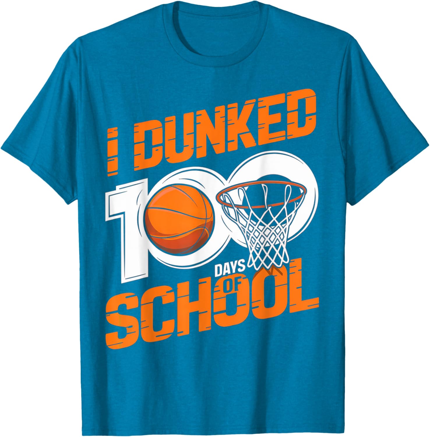100 Days of School Basketball T-Shirt Fun Design for Kids - 2