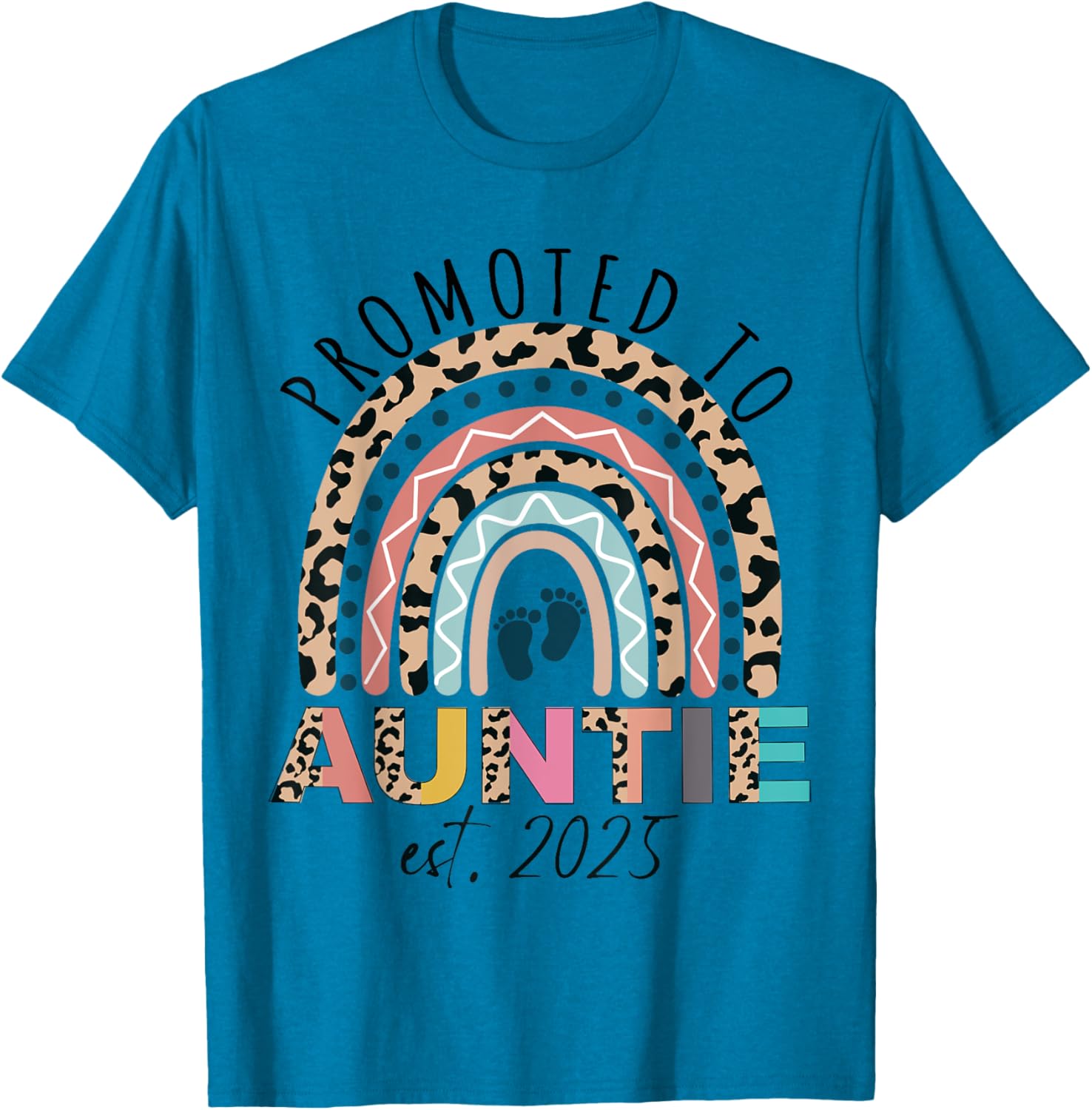 Promoted to Auntie Est 2025 Cute Mothers Day T-Shirt Gift for Aunties - 19