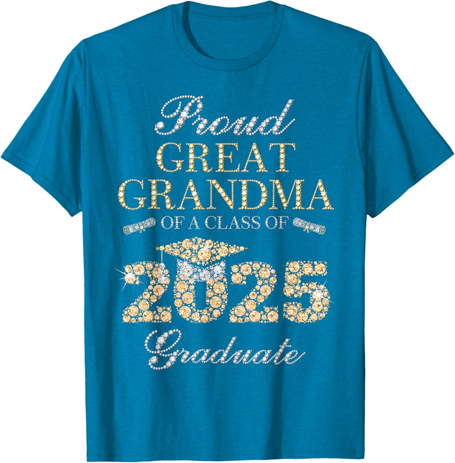 Proud Great Grandma Class of 2025 Graduate T-Shirt Gift for Grandma - 15