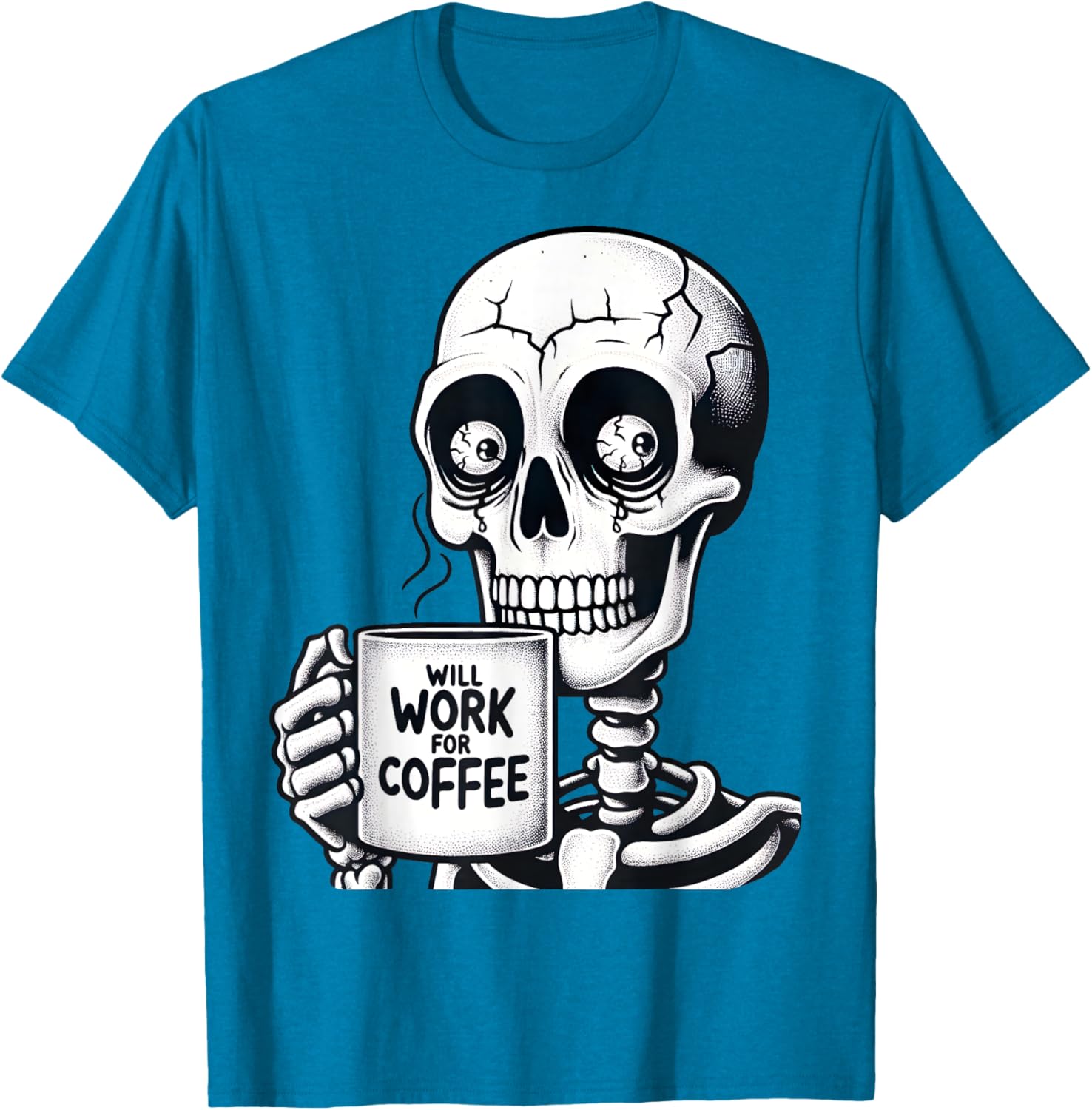 Funny Skeleton Coffee Lover T-Shirt - Perfect Gift for Caffeine Fans - 8