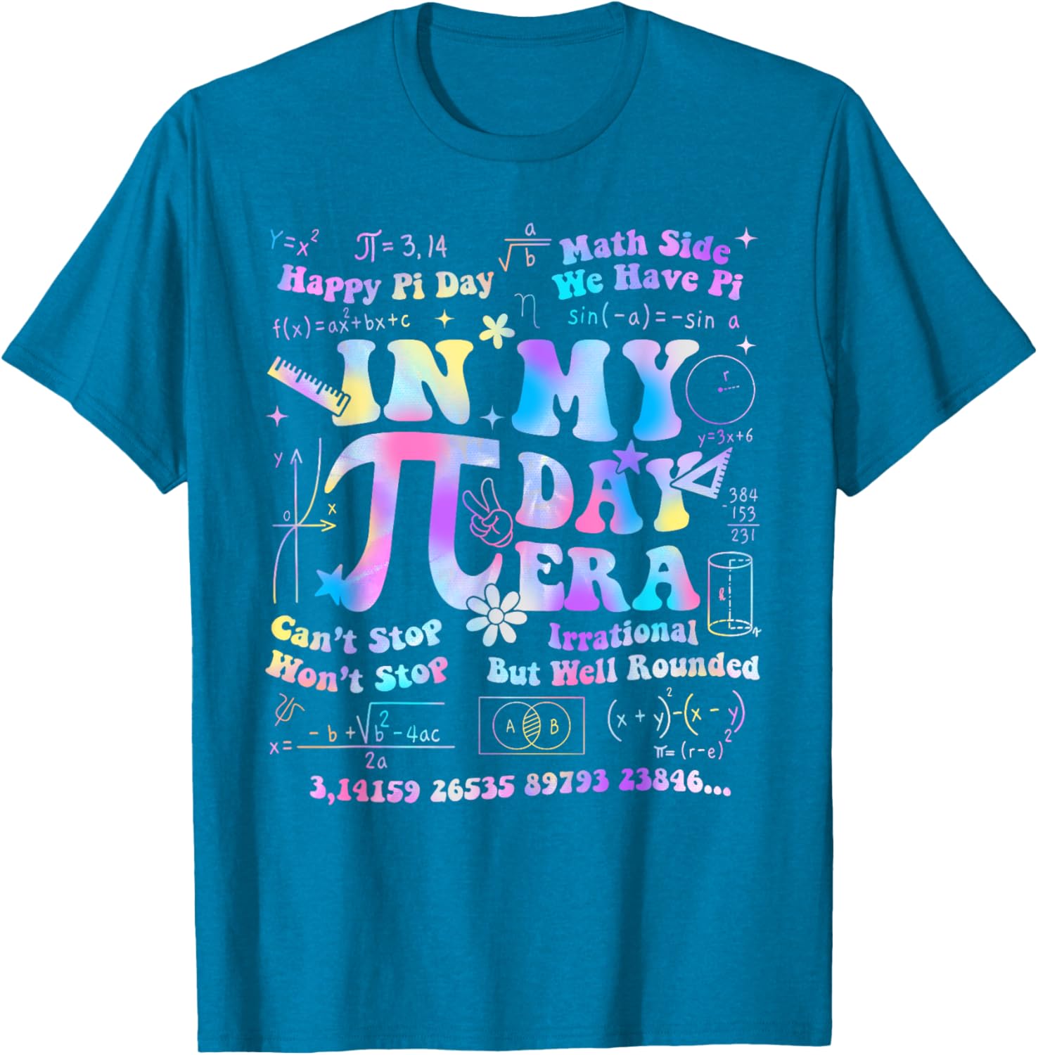 In My Pi Day Era Tie Dye T-Shirt for Math and Science Lovers - 2