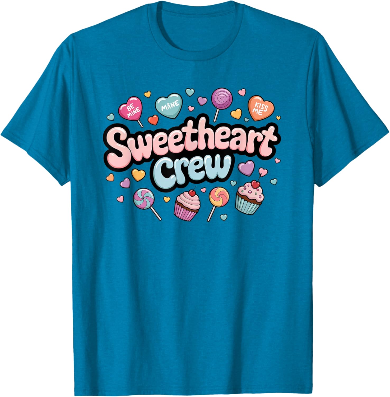 Sweetheart Crew Pastel Candy Cupcake T-Shirt for Fun and Fashion Lovers - 22
