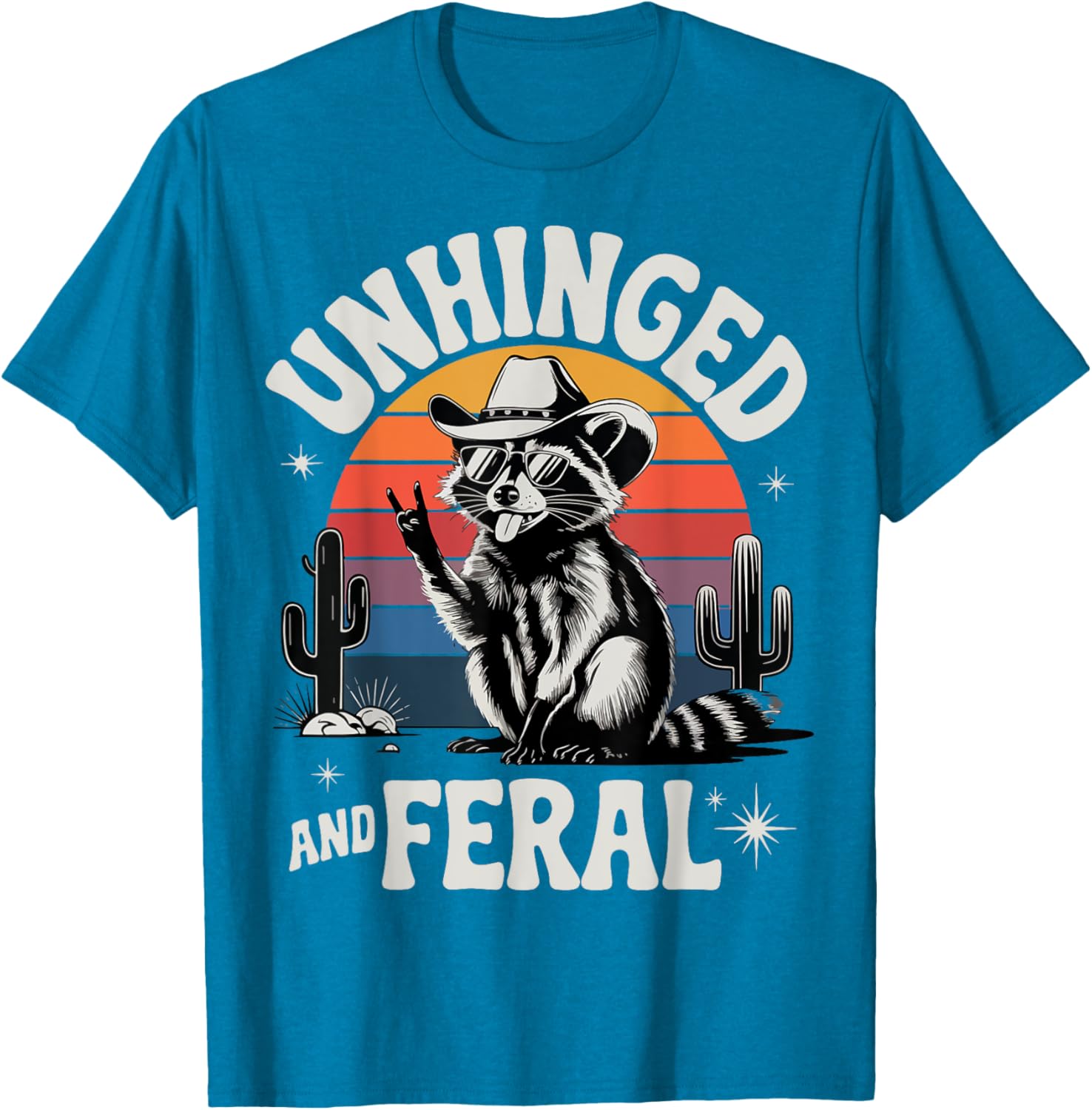 Funny Retro Cowboy Raccoon T-Shirt for Rodeo Lovers and Animal Fans - 8