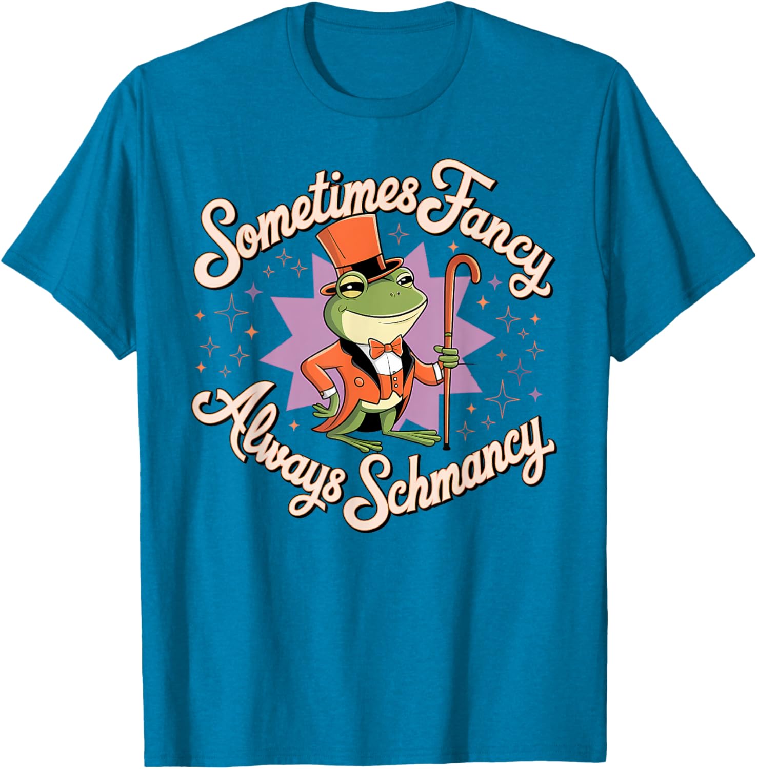 Funny Dapper Frogs T-Shirt - Sometimes Fancy Always Schmancy Style - 3