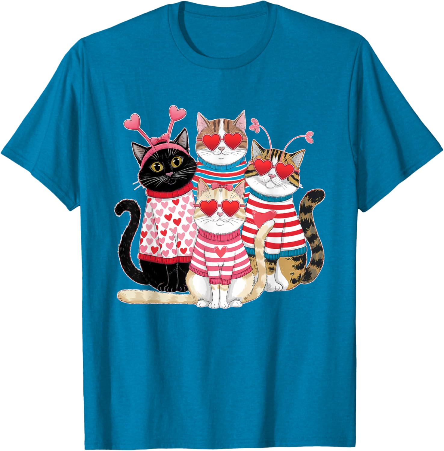 Happy Meowentine's Cute Cat T-Shirt for Girls - Perfect Valentine's Gift - 2