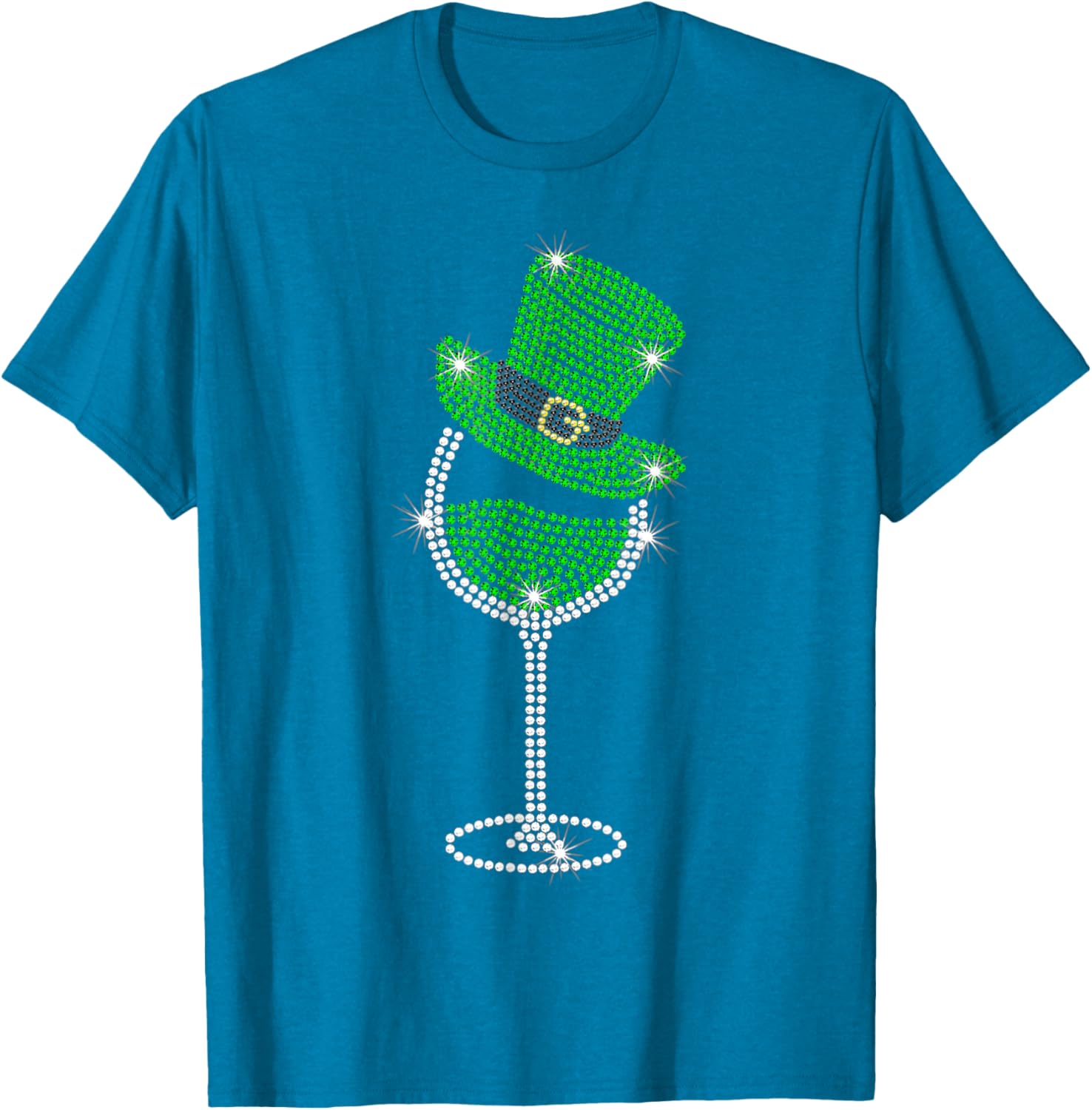 St Patrick's Day Shamrock Wine T-Shirt for Men and Women Celebrate in Style - 24