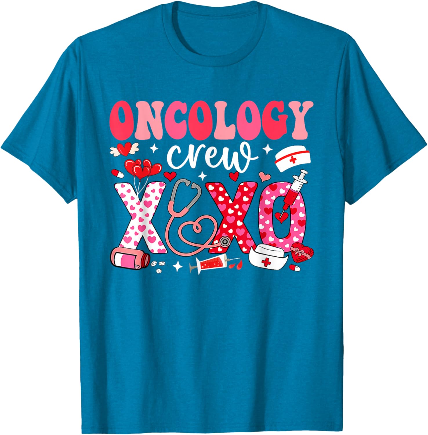 Oncology Nurse Valentines Day T-Shirt for Caring Healthcare Heroes - 1