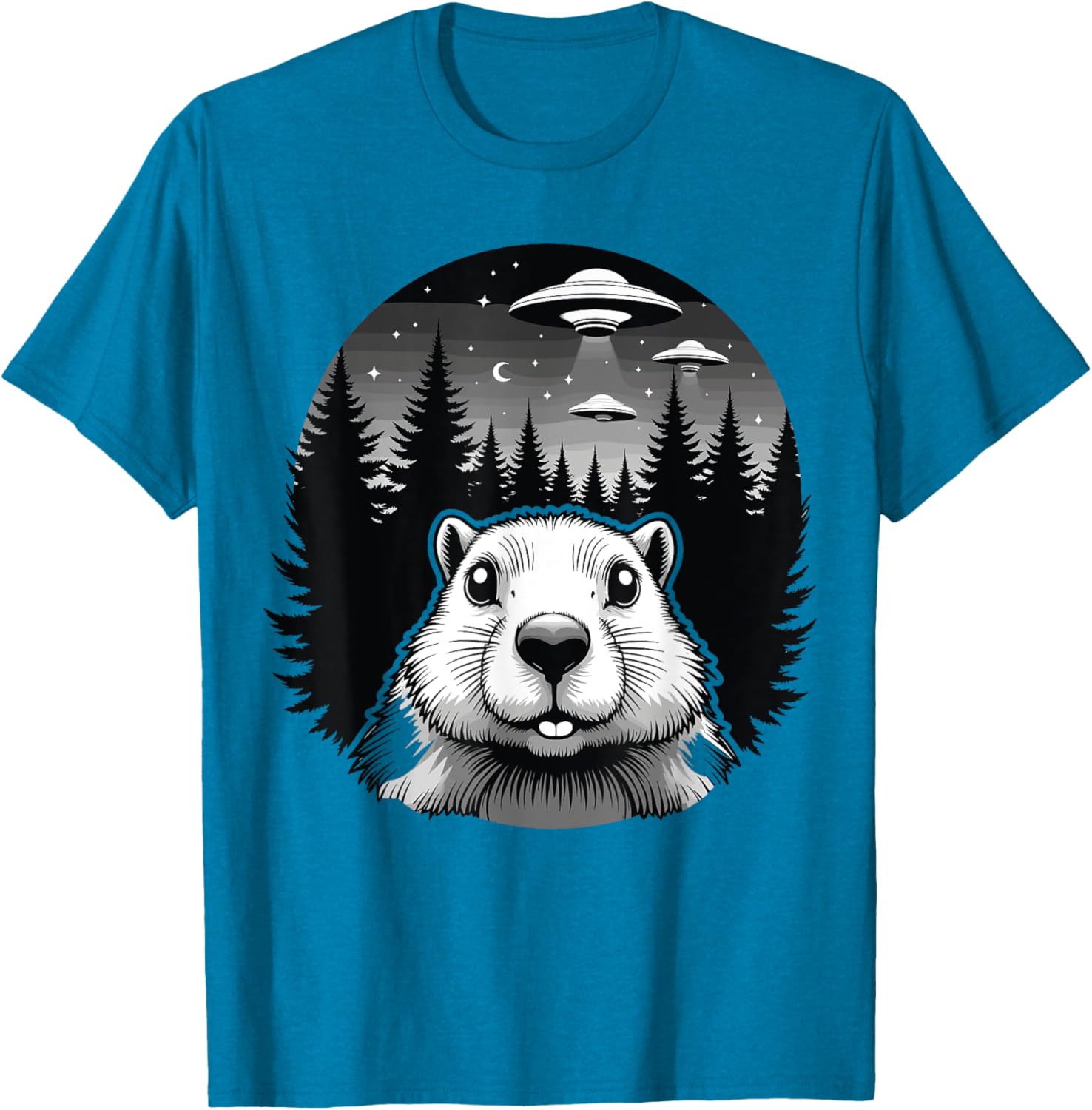 Funny Groundhog Day T-Shirt with UFOs and Aliens - Unique Gift Idea - 9