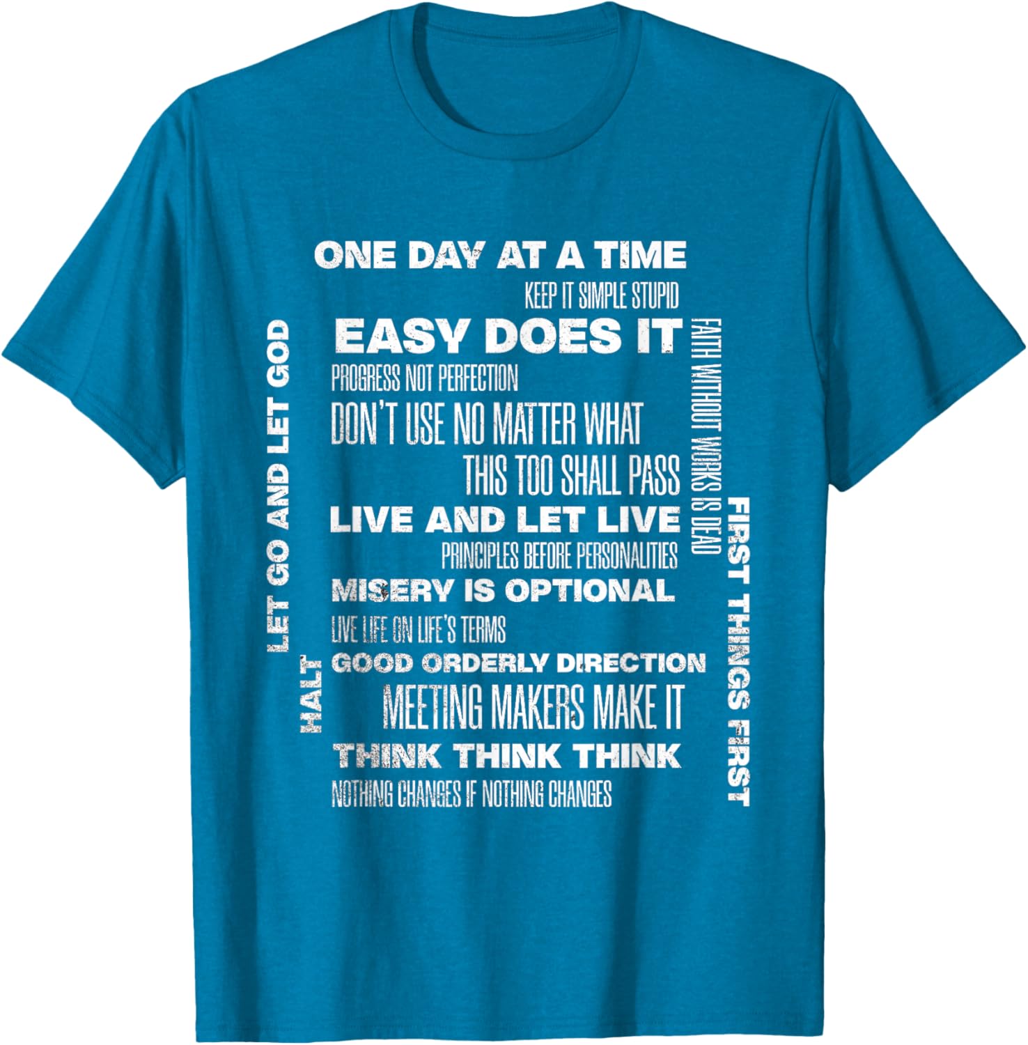 One Day At A Time Inspirational Recovery Sobriety Anniversary T-Shirt - 23