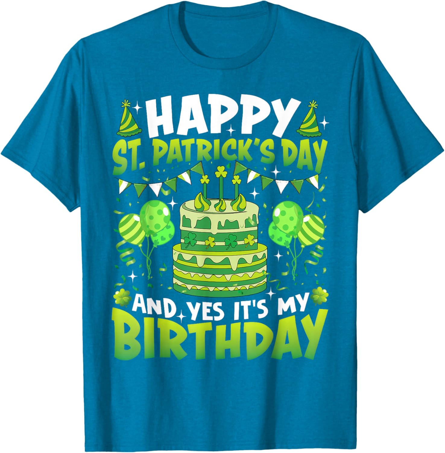 Happy St Patrick's Day Birthday T-Shirt for Kids and Adults - 8