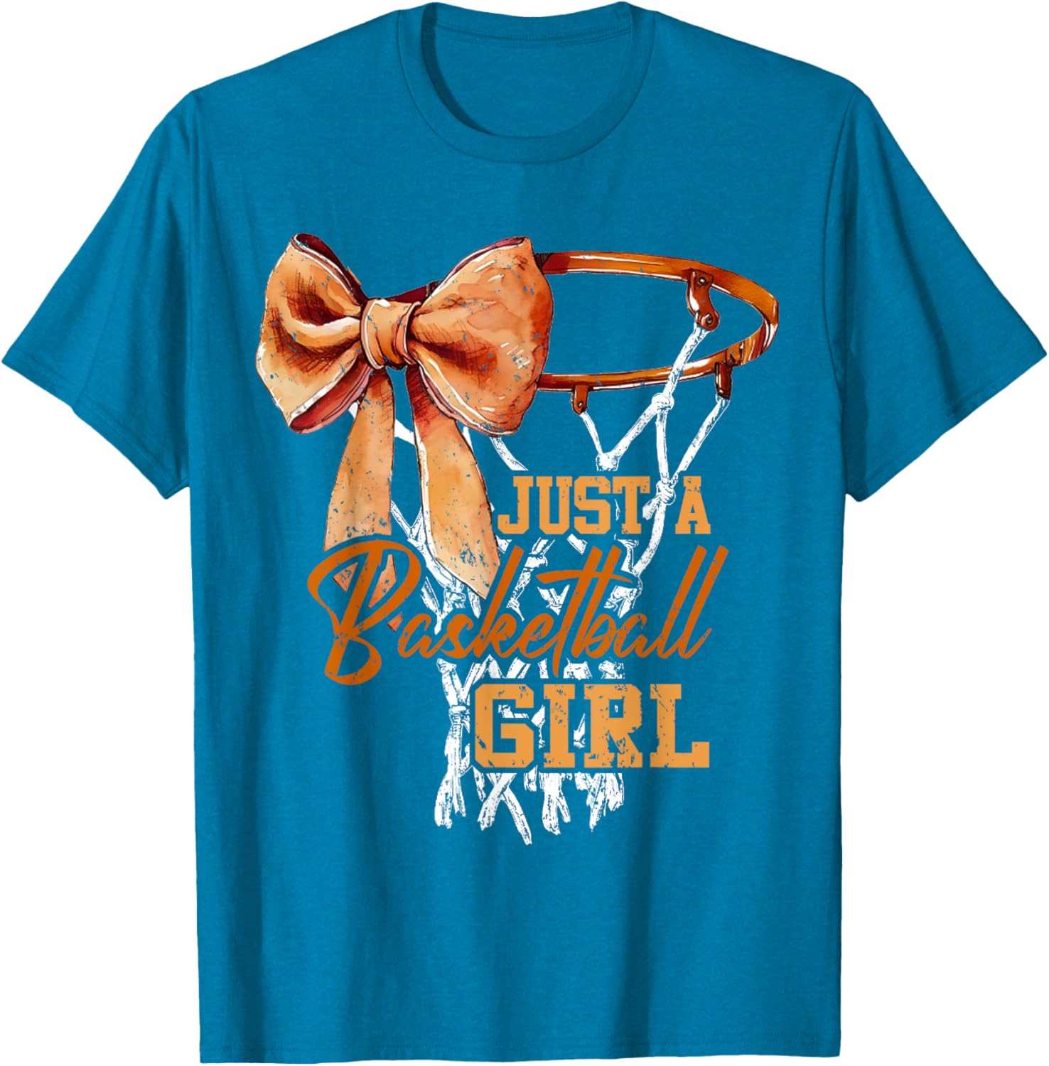 Just A Basketball Girl Cute Bow T-Shirt for Trendy Young Athletes - 11