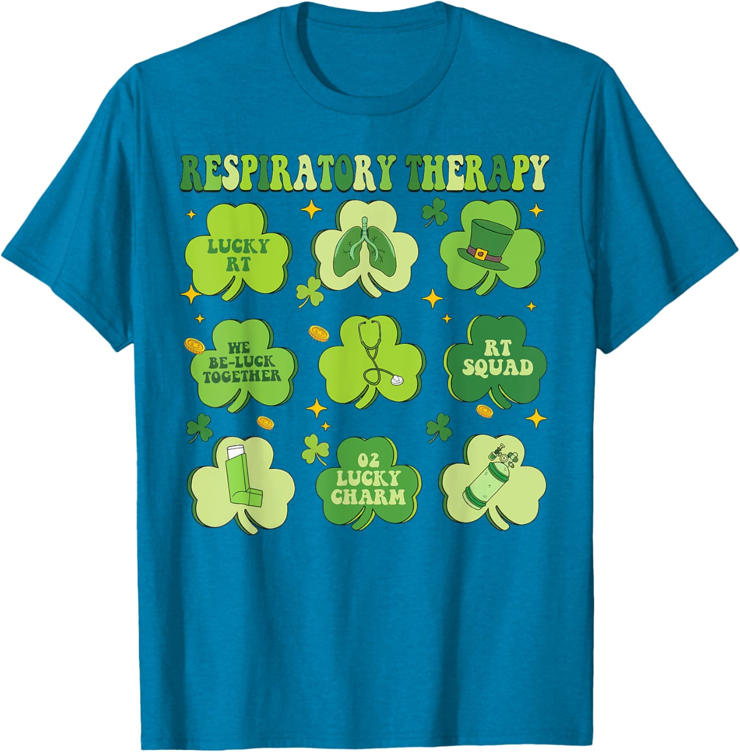 St Patrick's Day Shamrock T-Shirt for Respiratory Therapists - 28