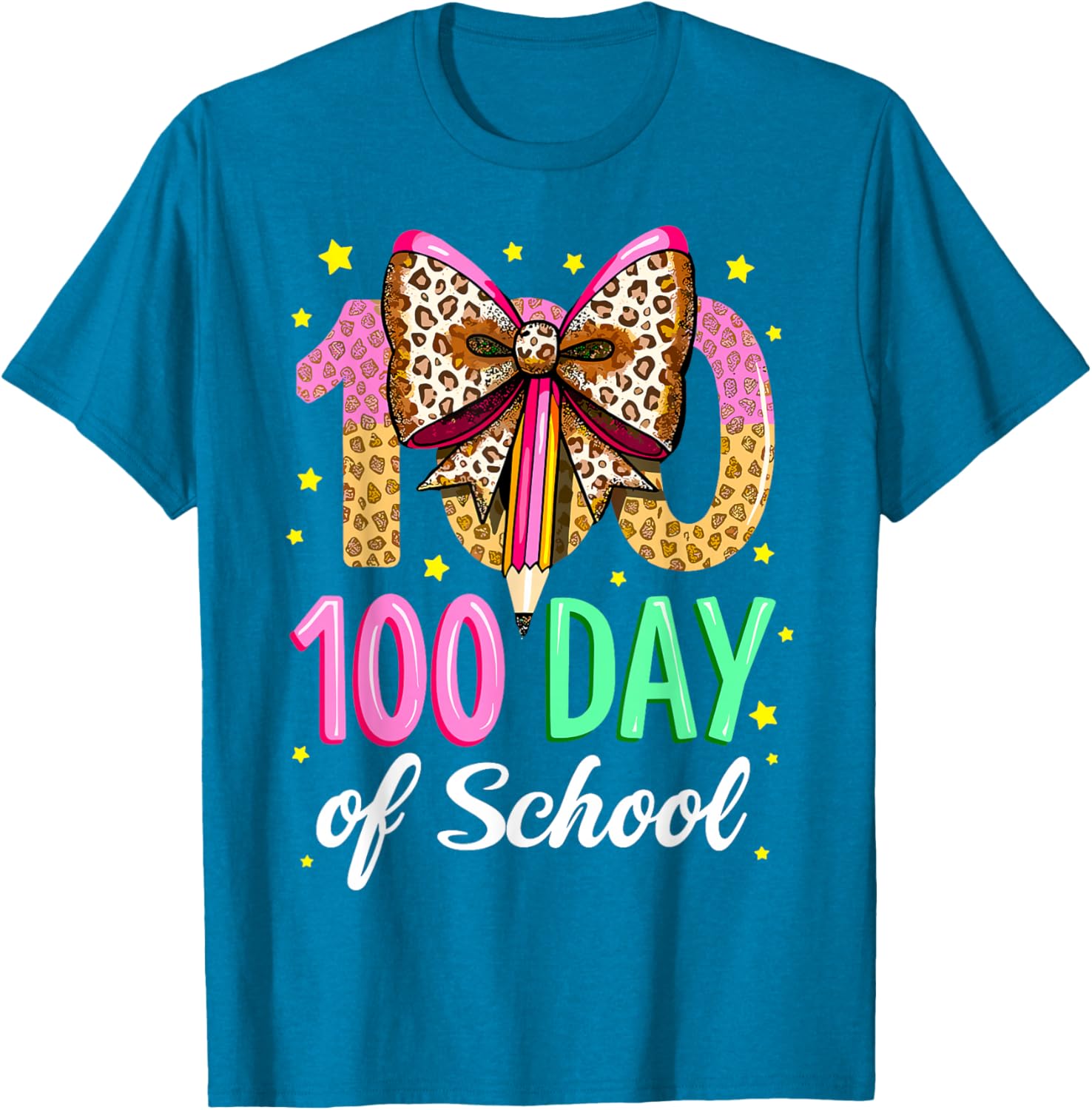 100 Days of School Coquette Bow T-Shirt for Girls Celebrating 100th Day - 16