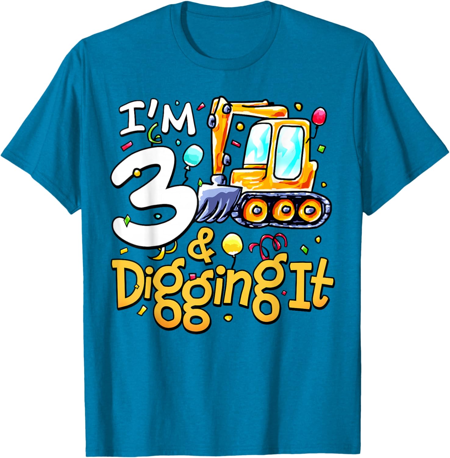 Construction Themed 3rd Birthday Shirt for Boys Cute T-Shirt Gift - 16