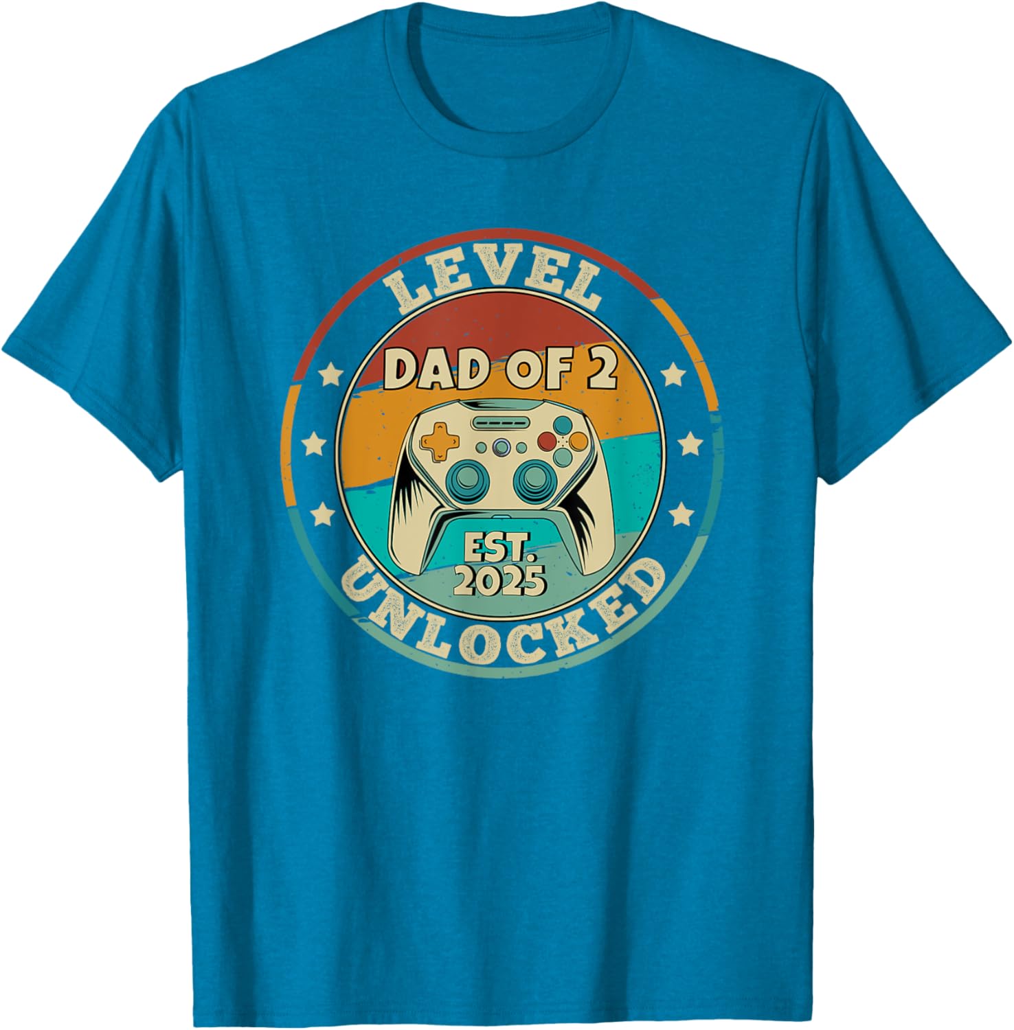 Promoted to Daddy Again 2025 T-Shirt for Proud Dads of 2 Kids - 12