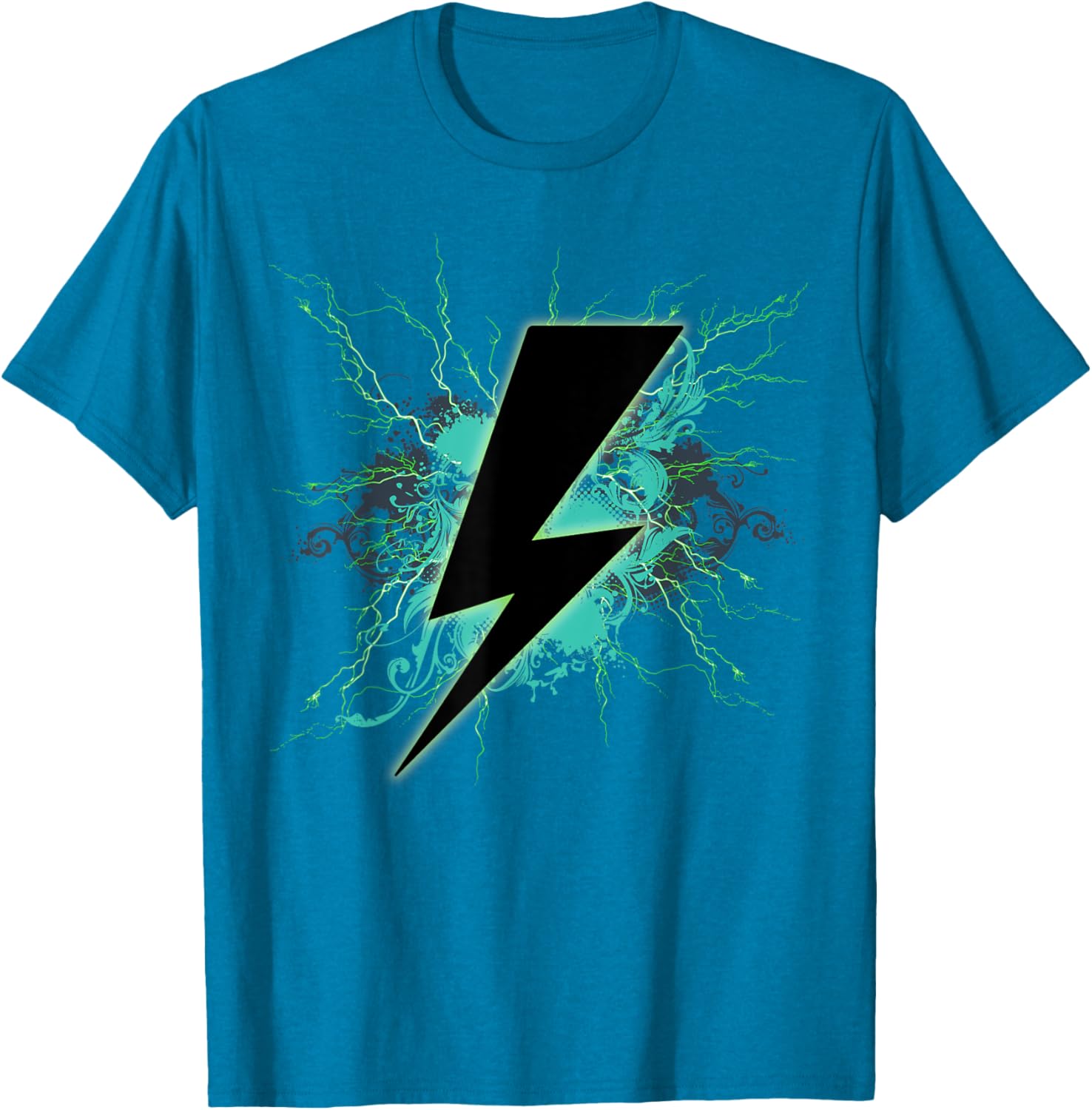 Black Lightning Bolt Green Thunderbolt T-Shirt for Bold Style Lovers - 10