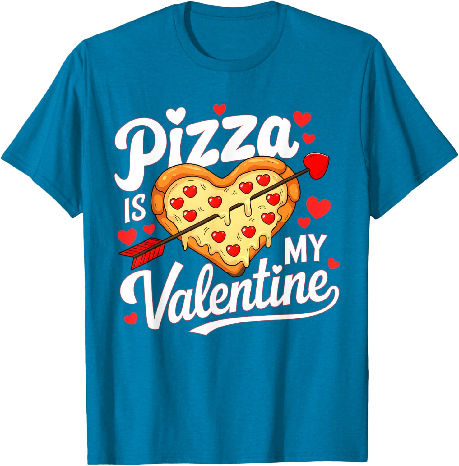 Pizza Is My Valentine Funny Kids T-Shirt for Boys and Girls - 12