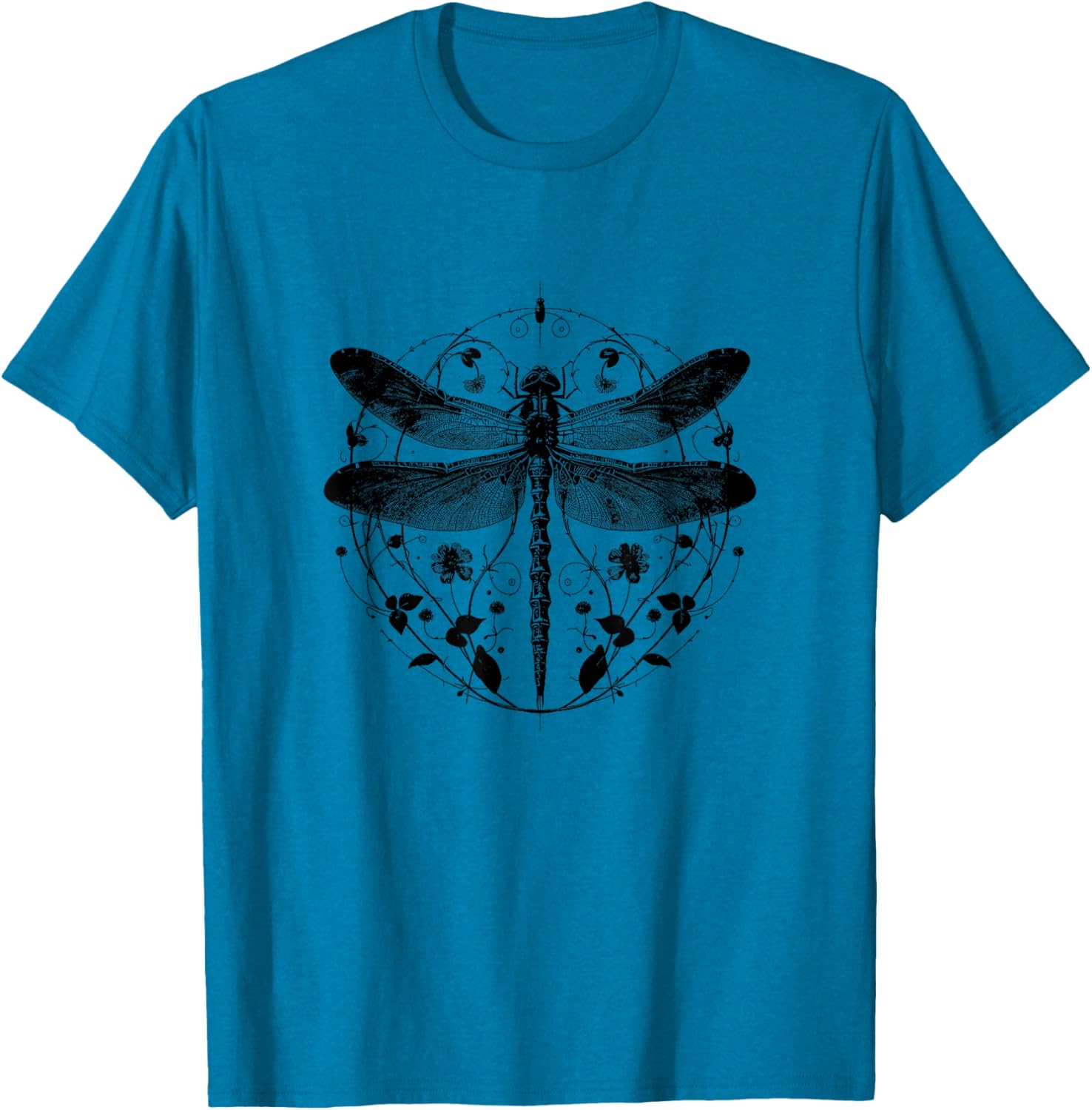 Cute Casual Summer Dragonfly Print T-Shirt for Stylish Comfort - 18
