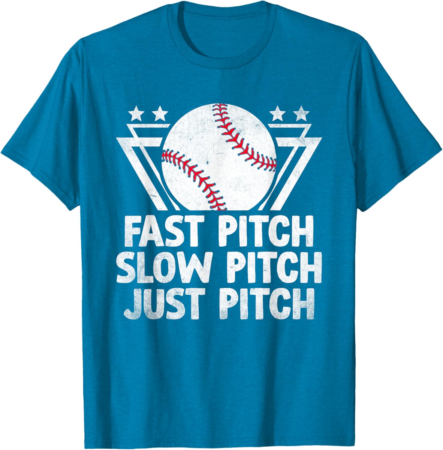 Fast Pitch Slow Pitch Just Pitch Softball T-Shirt for Players and Fans - 4