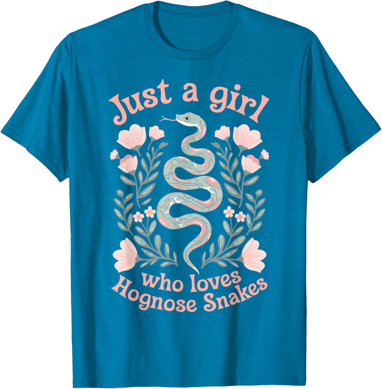 Just A Girl Who Loves Hognose Snakes T-Shirt Cute Snake Lover Tee - 14