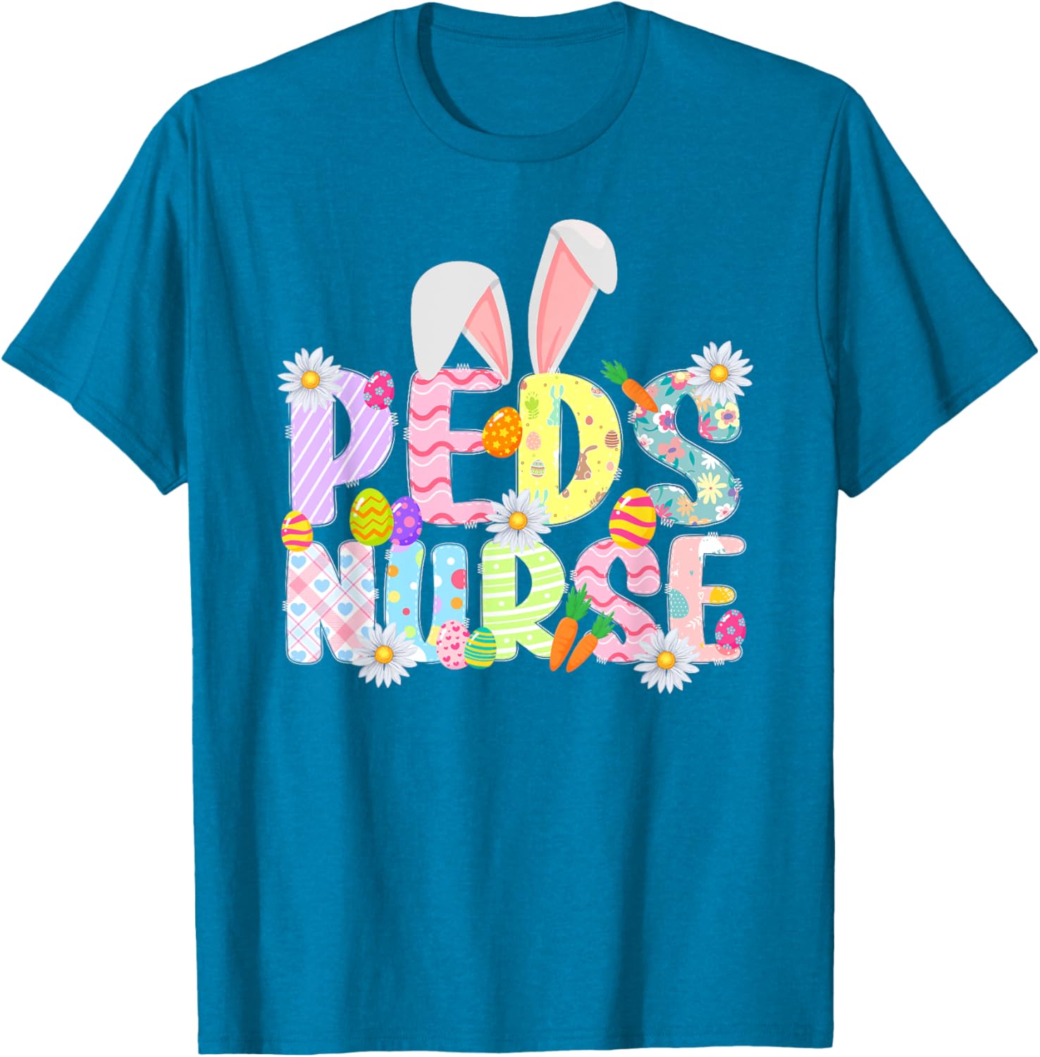 Peds Nurse Easter Bunny T-Shirt for Pediatric Nurses Fun Holiday Outfit - 20