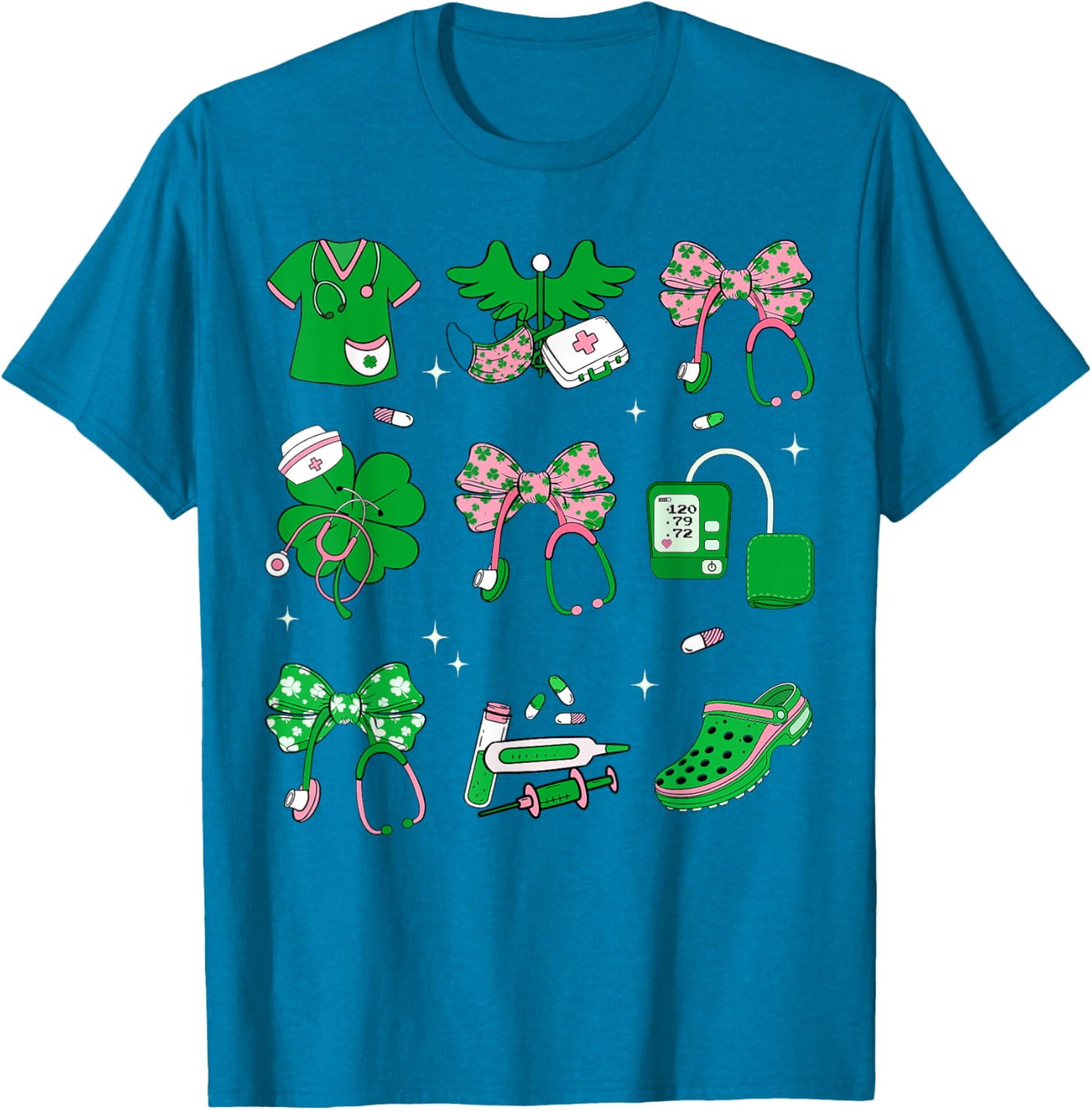 Lucky Shamrock Nurse T-Shirt for St. Patrick's Day Celebration - 15