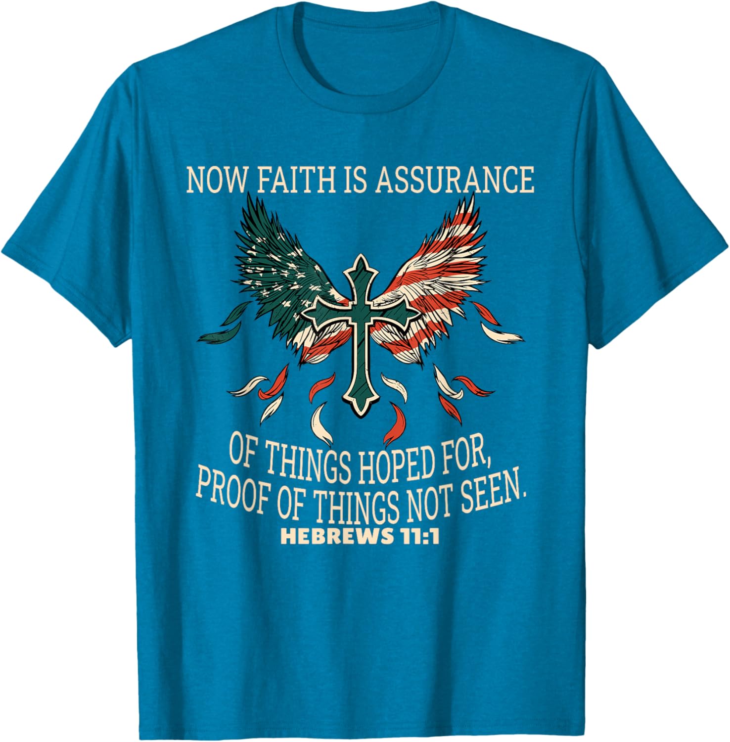 Hebrews 11:1 Faith T-Shirt Inspirational Scripture Apparel for All - 14
