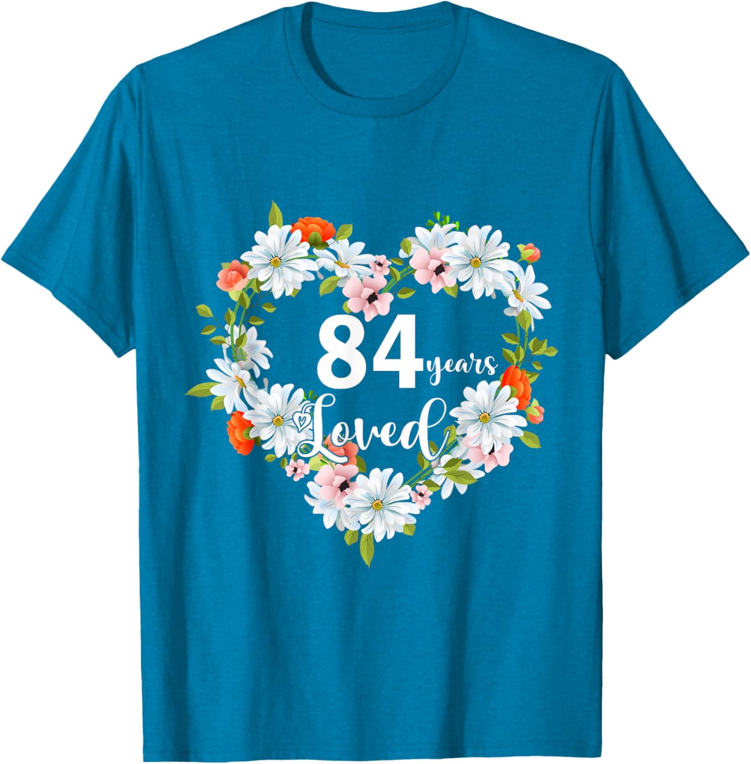 84th Birthday Gift T-Shirt for Women - 84 Years Loved 1941 Design - 11